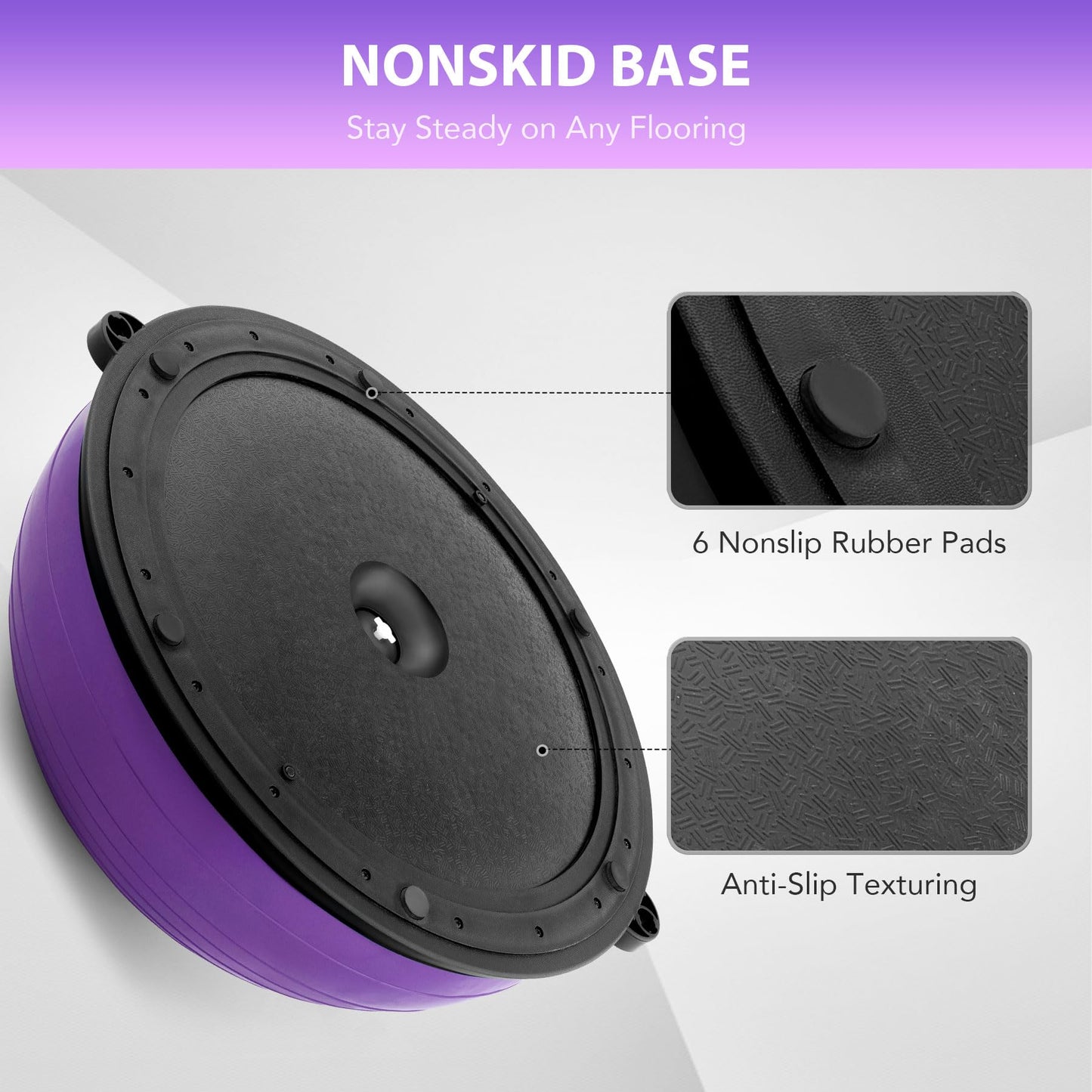 ZELUS Balance Ball Trainer with Resistance Bands