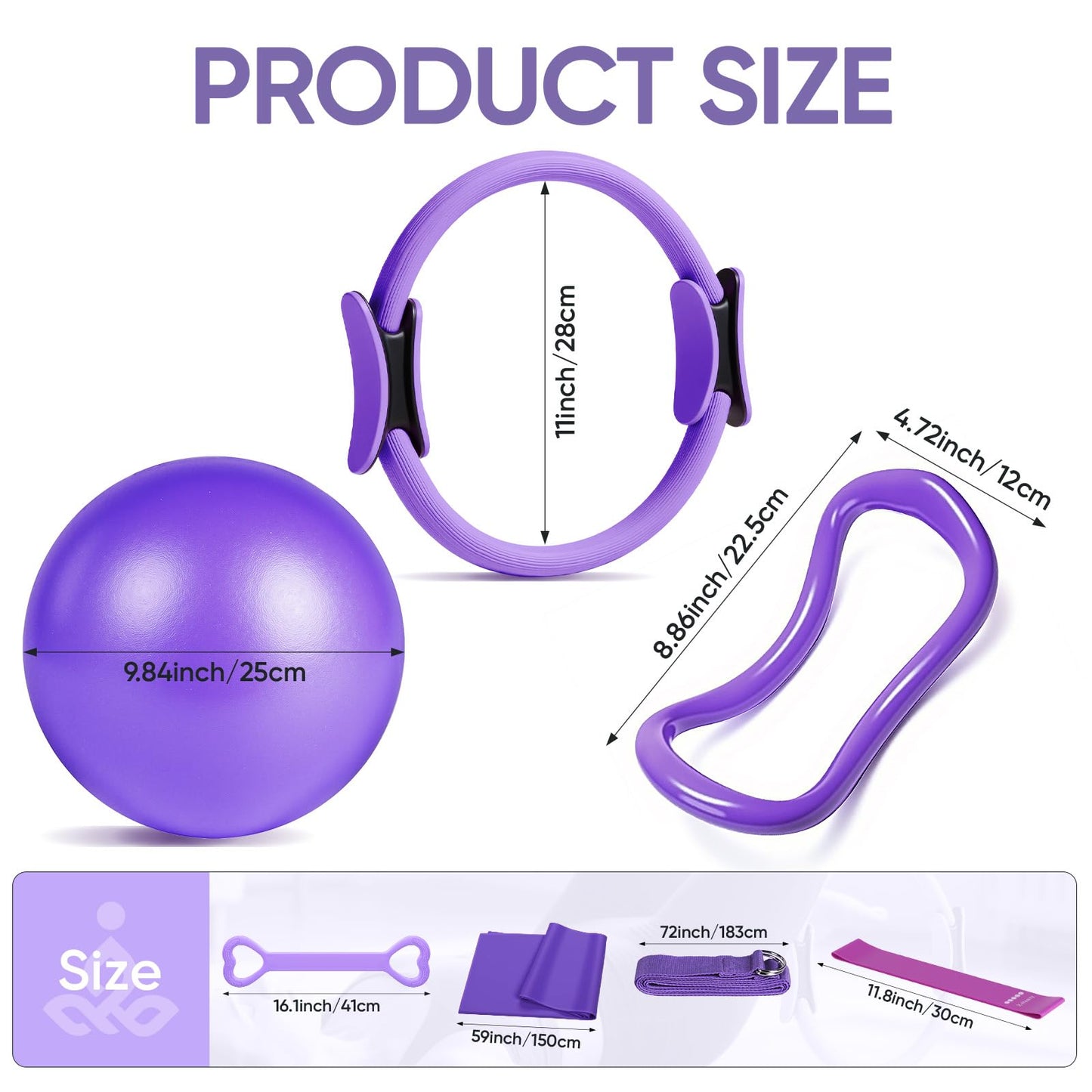 Home Pilates Kit with Rings, Balls & Resistance Bands