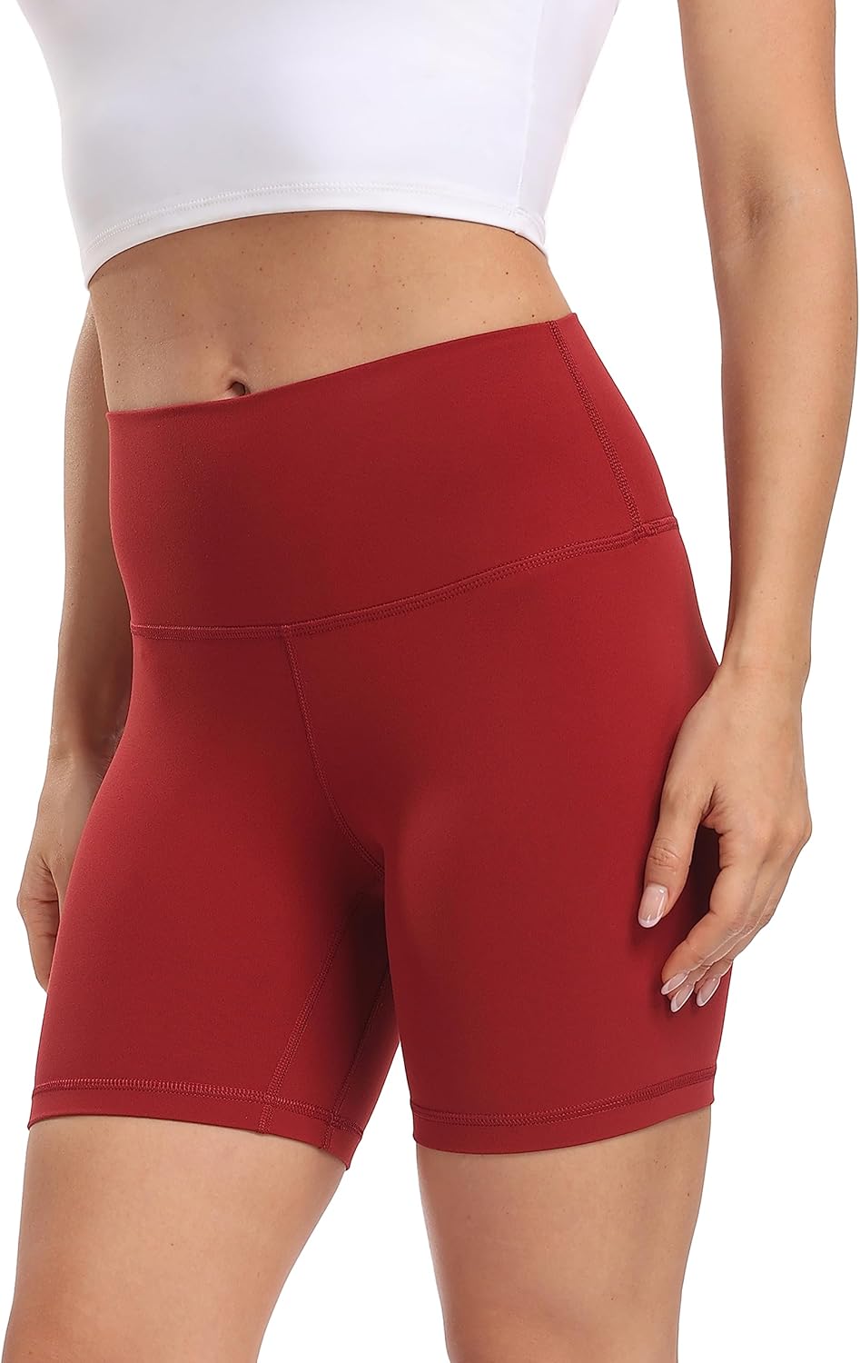 Colorfulkoala Women’s High-Waist Yoga Shorts 6"