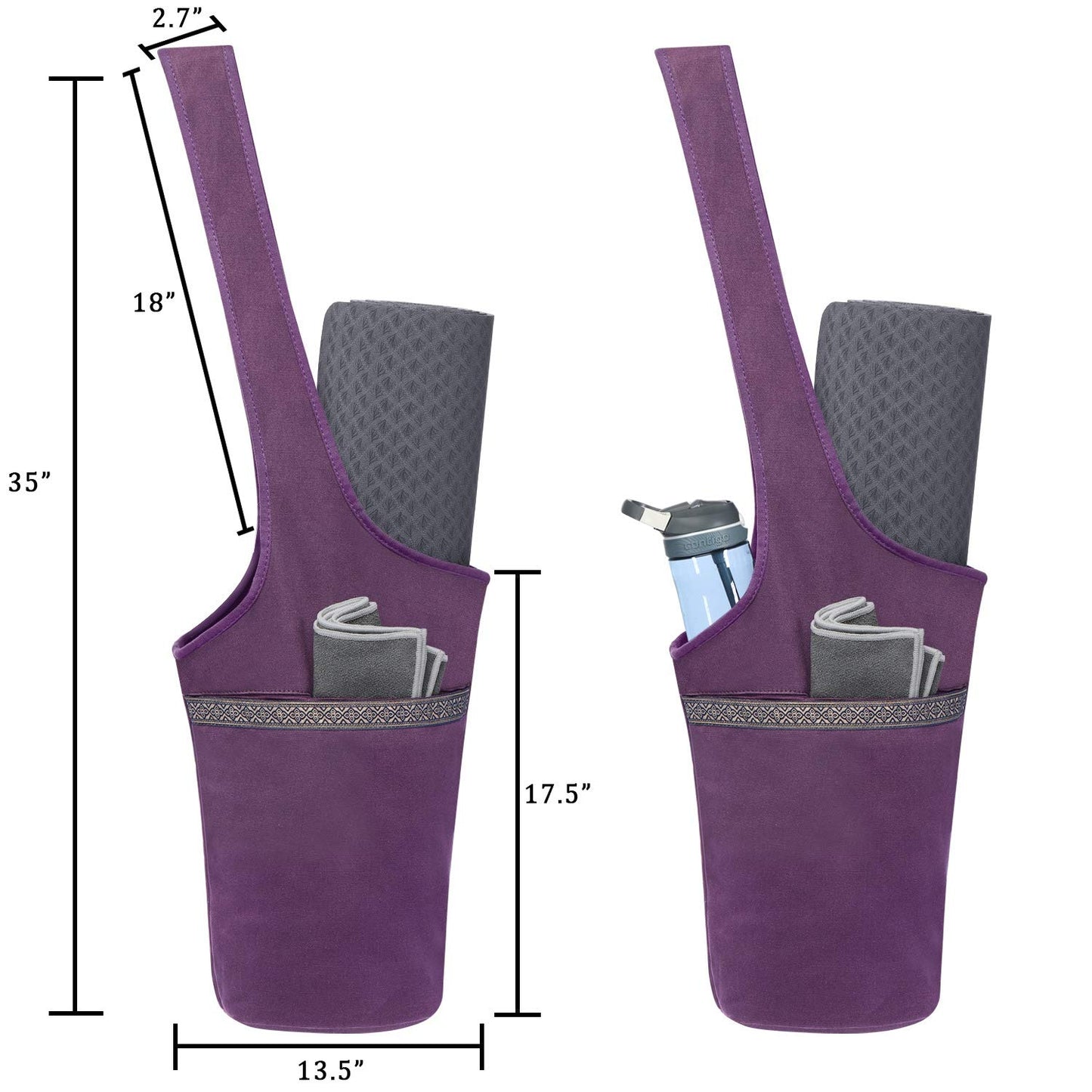 Ewedoos Yoga Mat Bag with Pocket