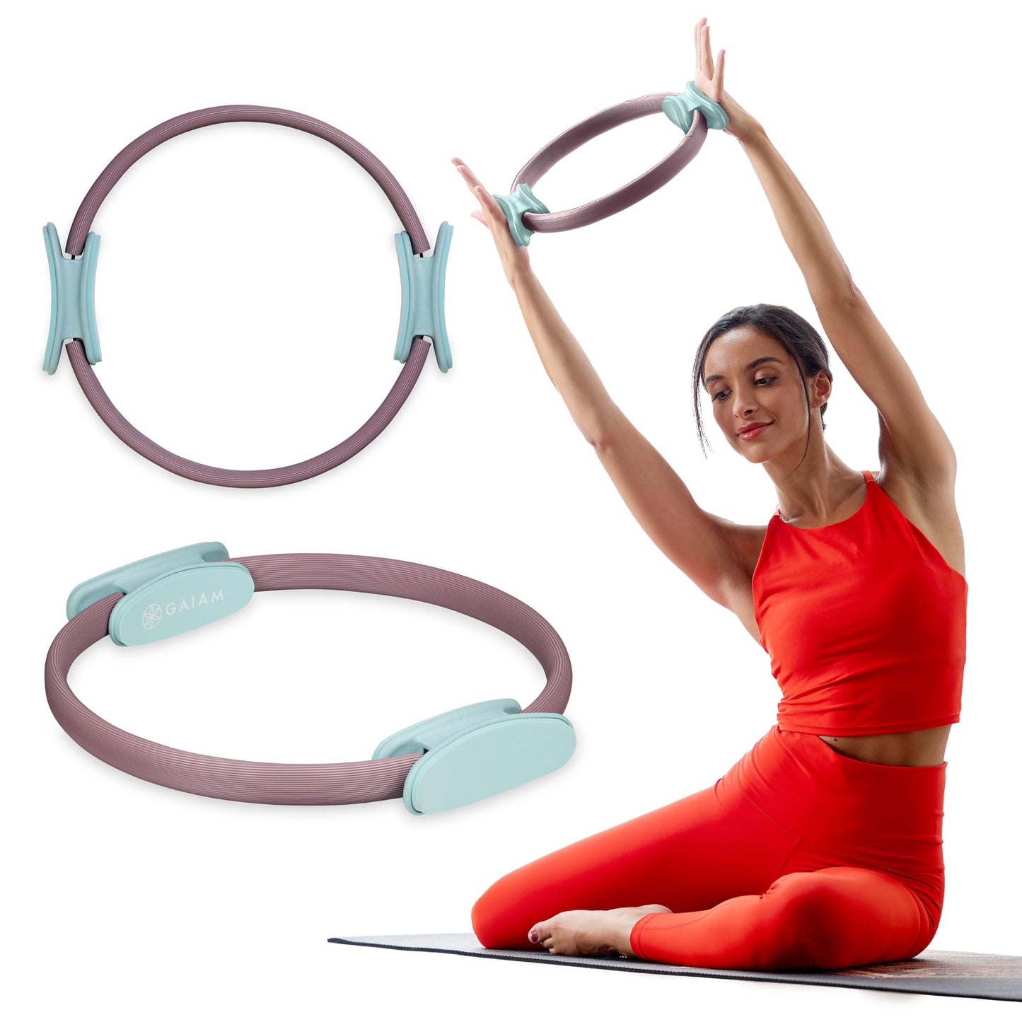 Gaiam Pilates Ring – Foam Handle Fitness Circle