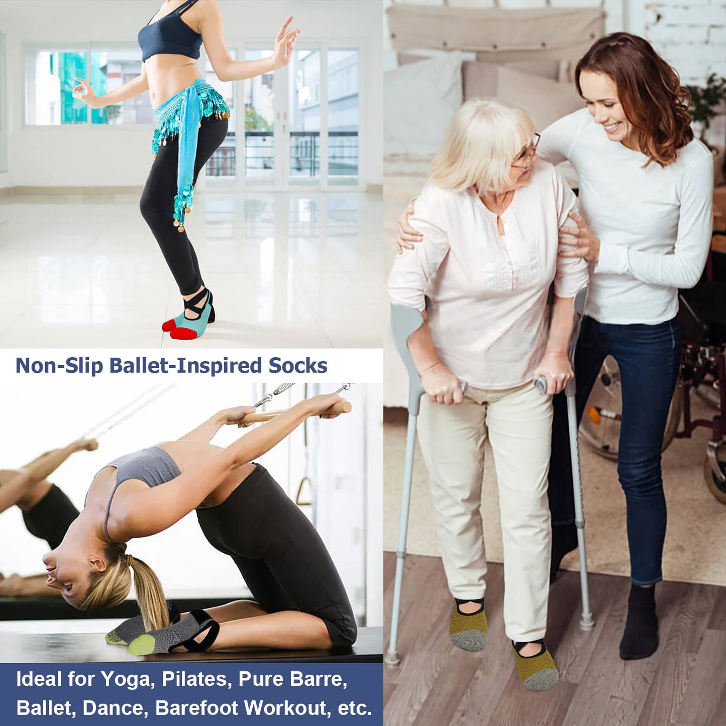 Ozaiic Non-Slip Yoga Socks for Women