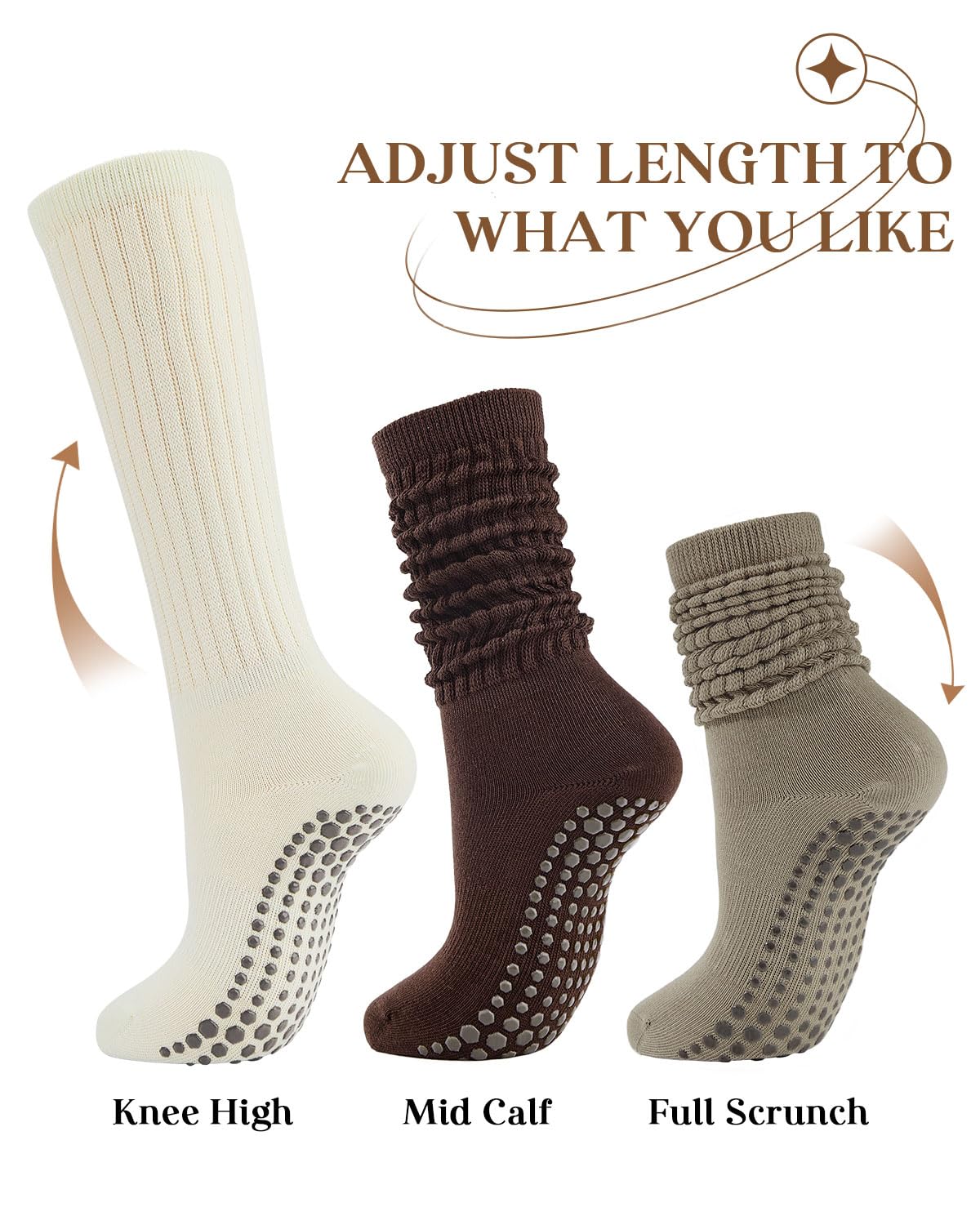 Century Star Non-Slip Yoga Pilates Socks