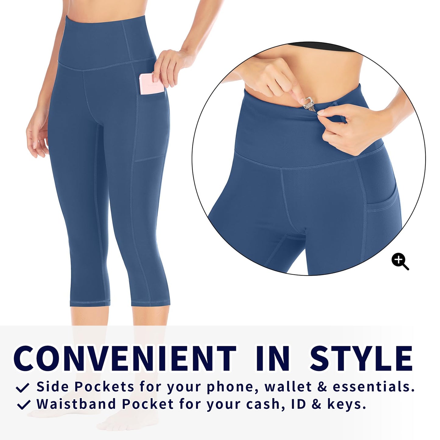 Ewedoos Women’s Capri Yoga Leggings with Pockets