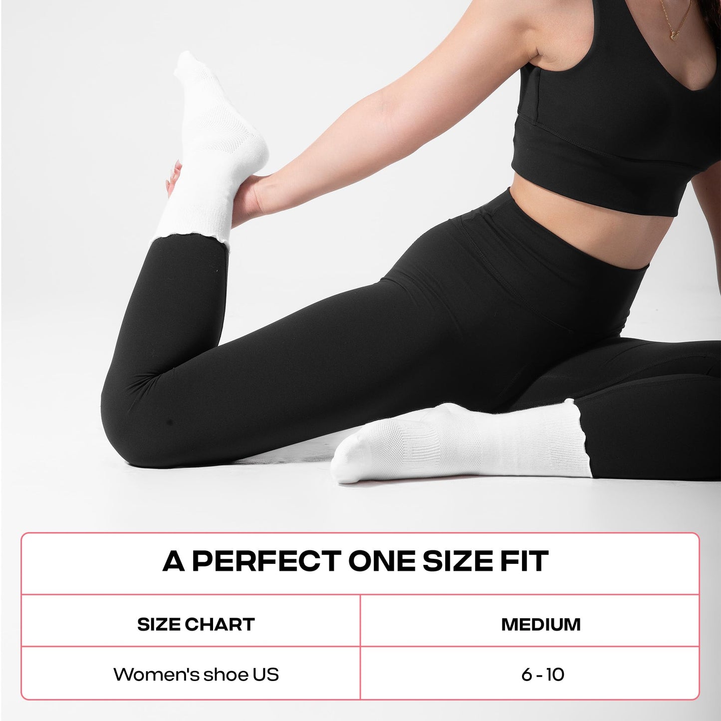 CoolMate Women’s Non-Slip Pilates Yoga Socks