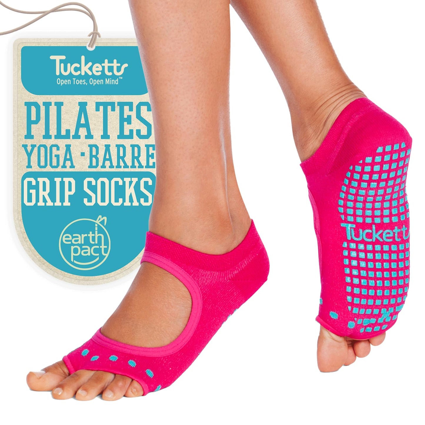 Tucketts Toeless Grip Pilates Socks for Women