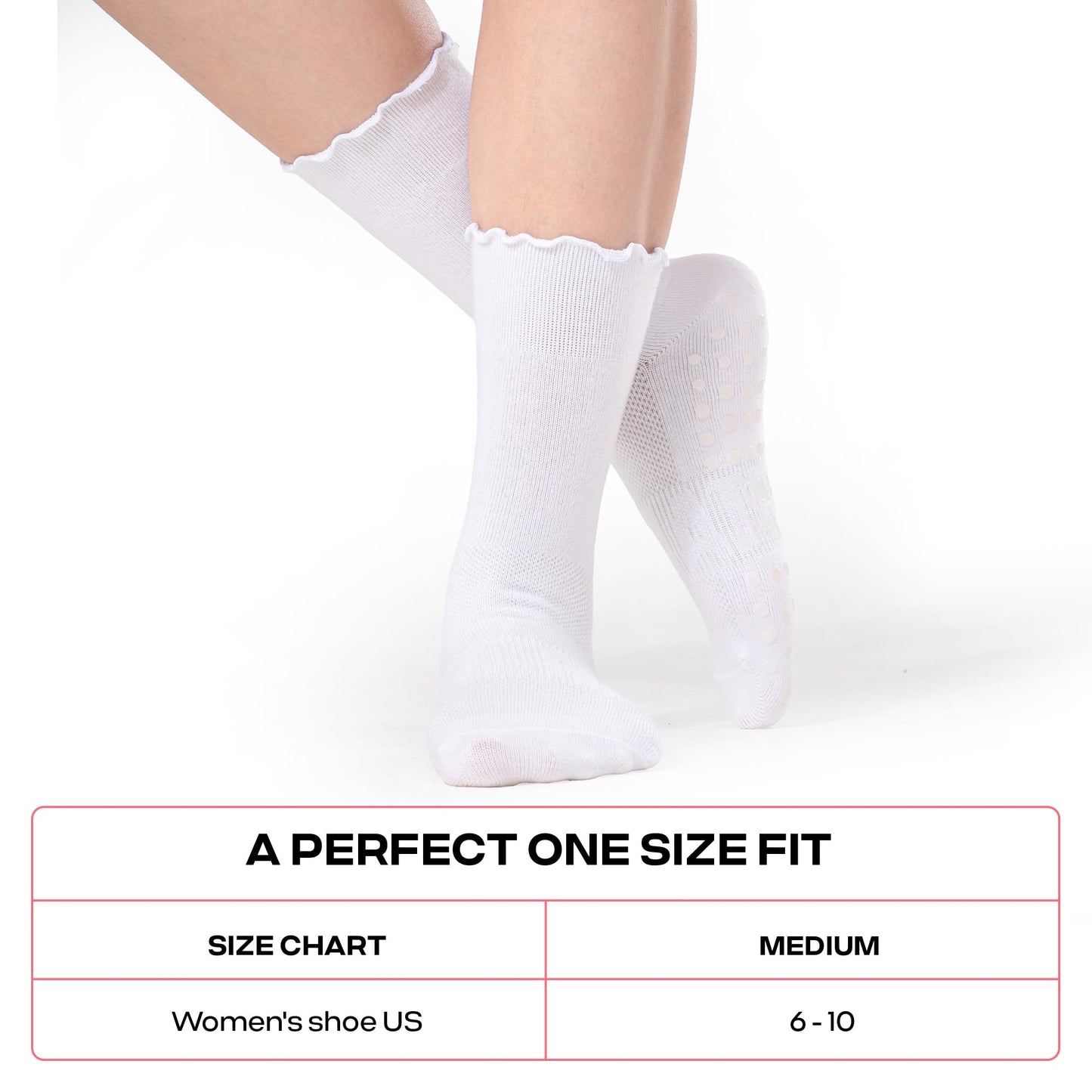 CoolMate Women’s Non-Slip Pilates Yoga Socks