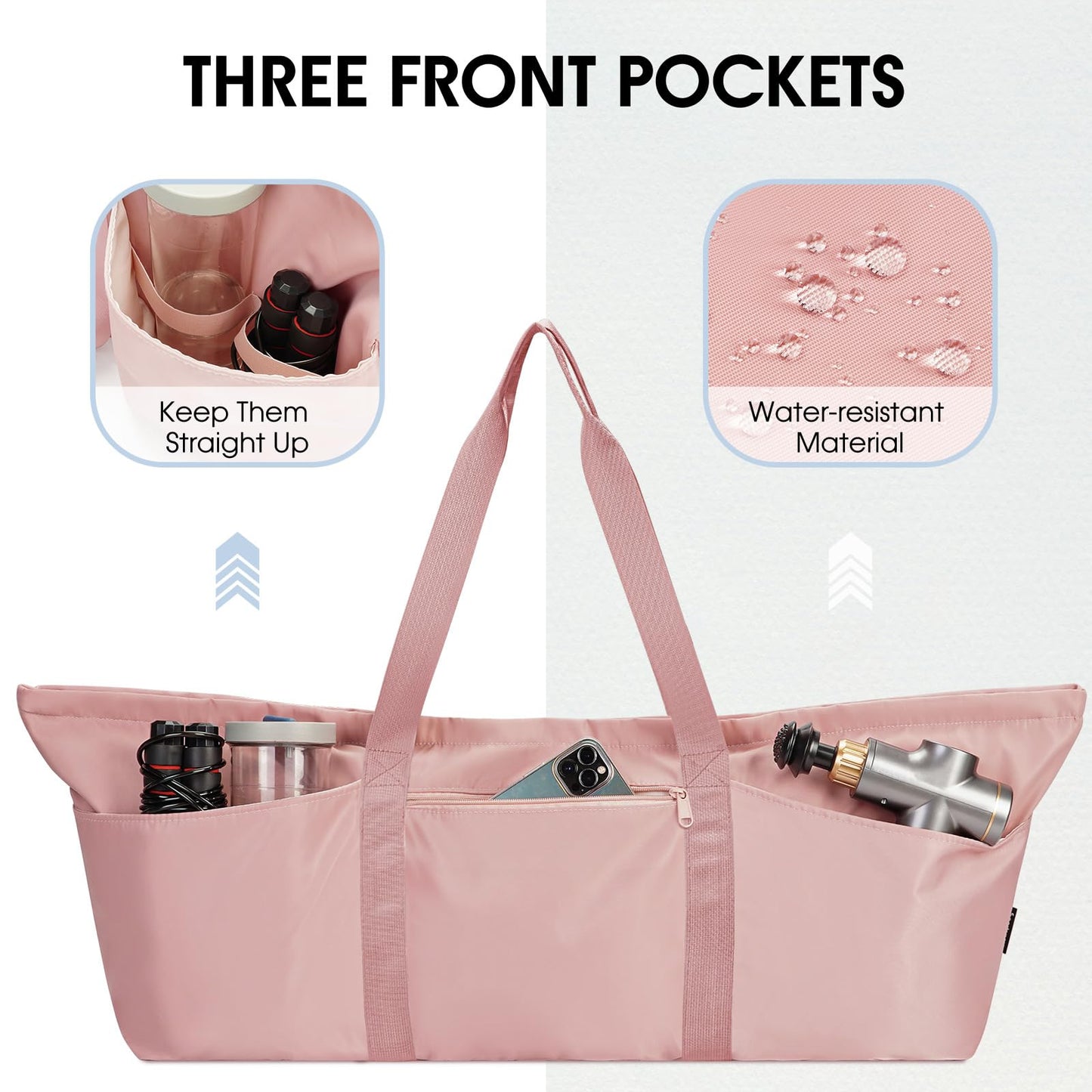 Large Yoga Mat Bag with Shoe & Wet Pocket