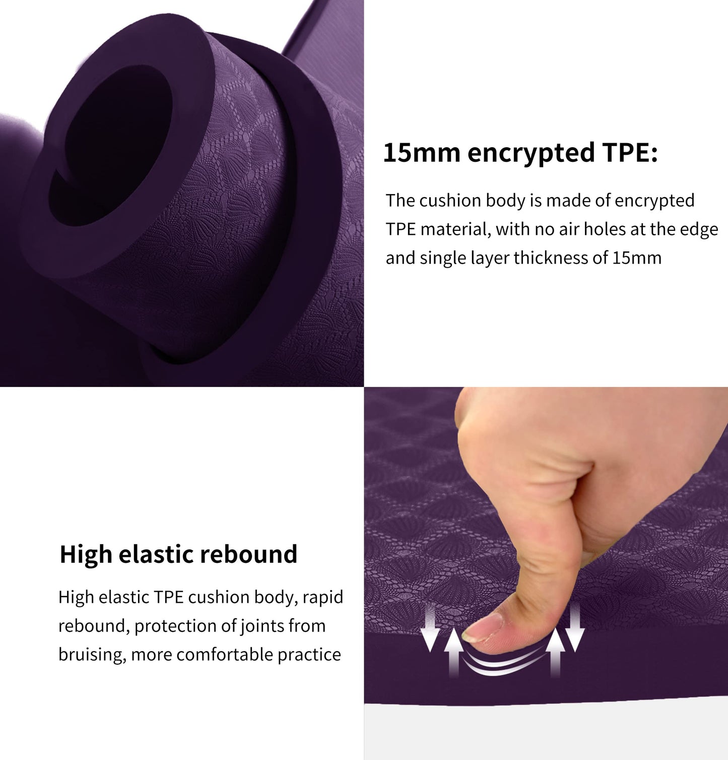 Nuveti Large Thick Yoga & Exercise Mat with Bag