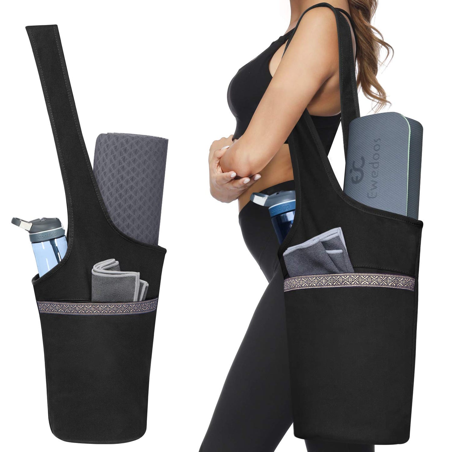 Ewedoos Yoga Mat Bag with Pocket