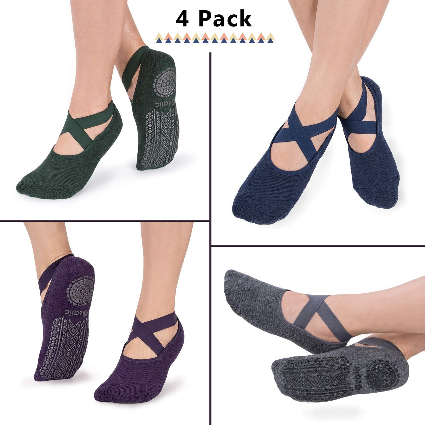 Ozaiic Non-Slip Yoga Socks for Women