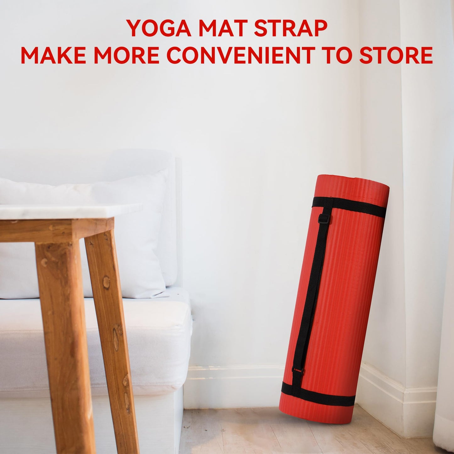1/2" High-Density Yoga Mat with Strap