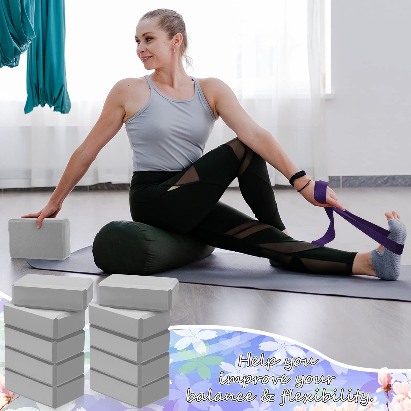 Outus 20pcs Yoga Blocks – High Density Non-Slip Bricks