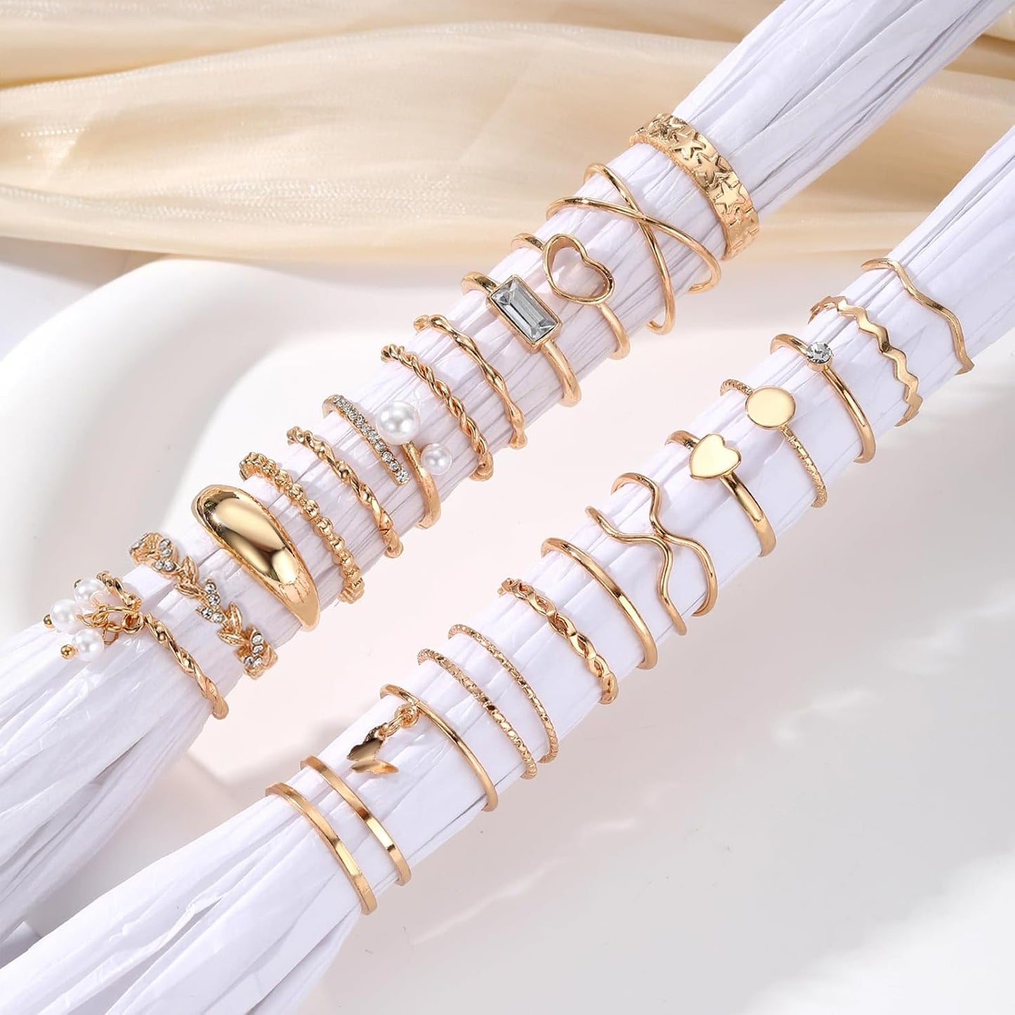 IFKM 51-Piece Gold Ring Set