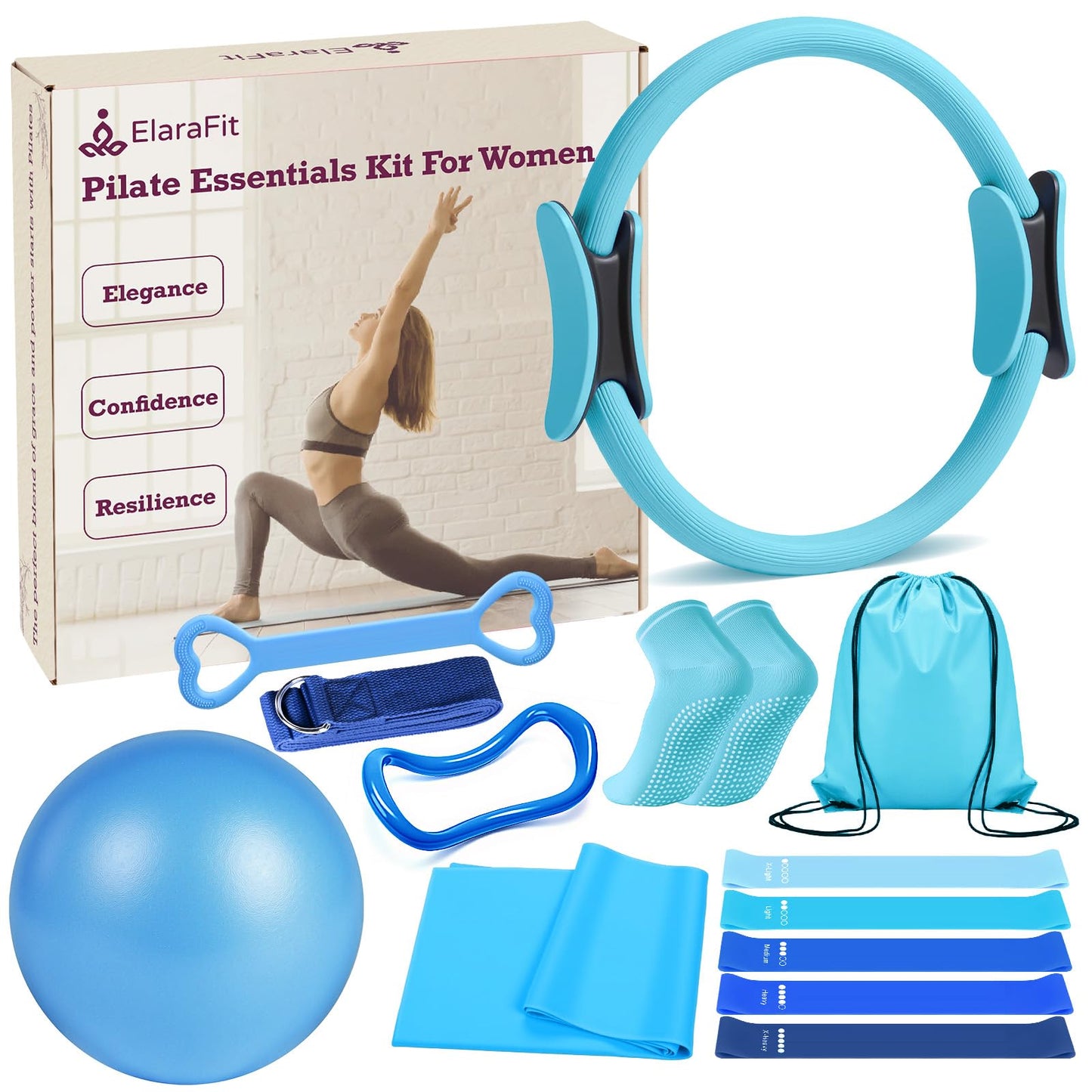 Home Pilates Kit with Rings, Balls & Resistance Bands