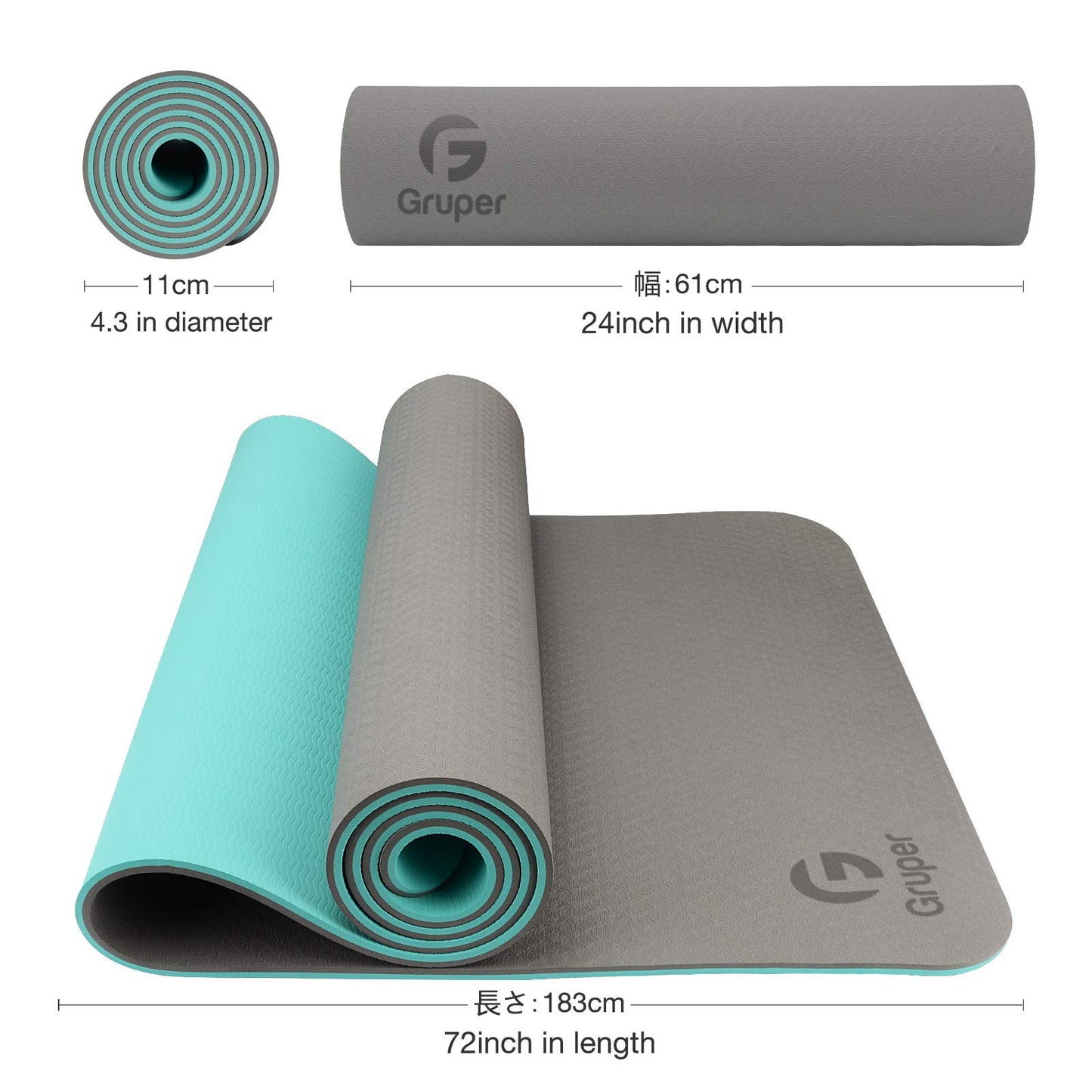Non-Slip Eco-Friendly Yoga Mat with Strap