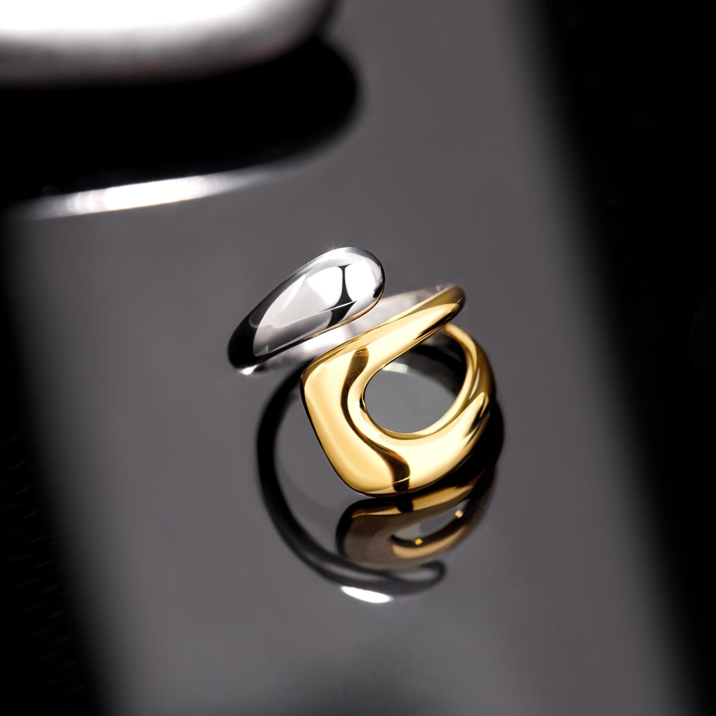 Gold Chunky Adjustable Rings