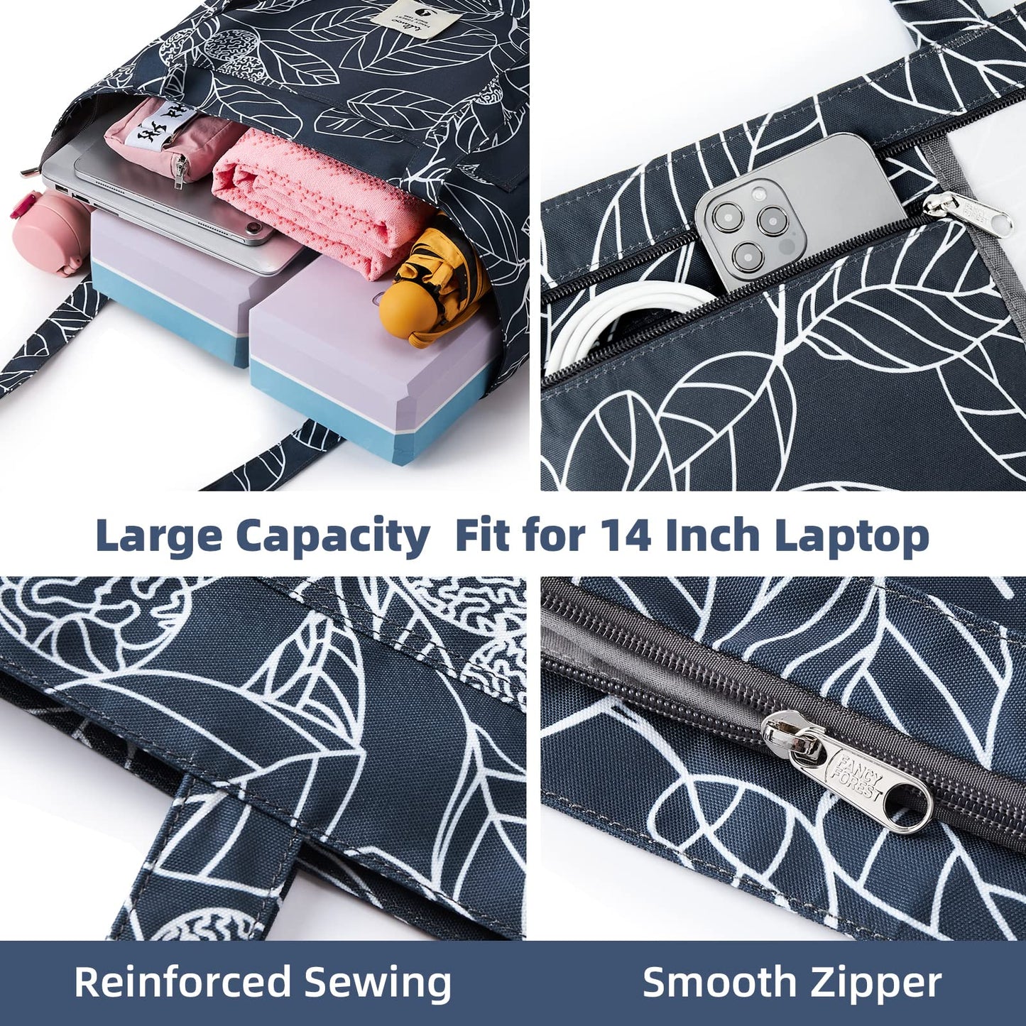 WLLWOO Yoga Mat Tote Bag for Women