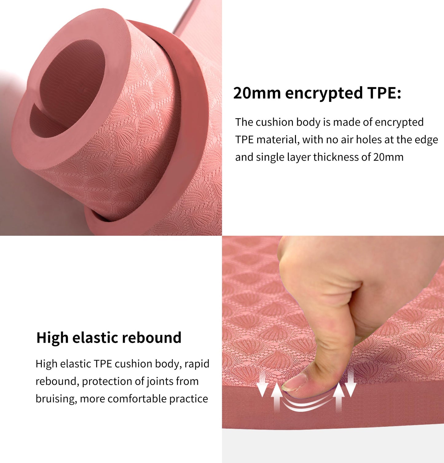 Nuveti Large Thick Yoga & Exercise Mat with Bag