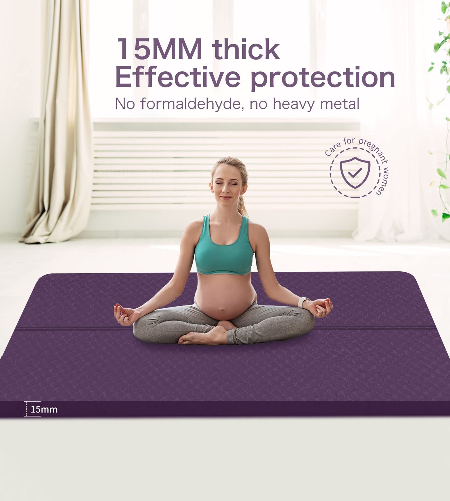 Nuveti Large Thick Yoga & Exercise Mat with Bag