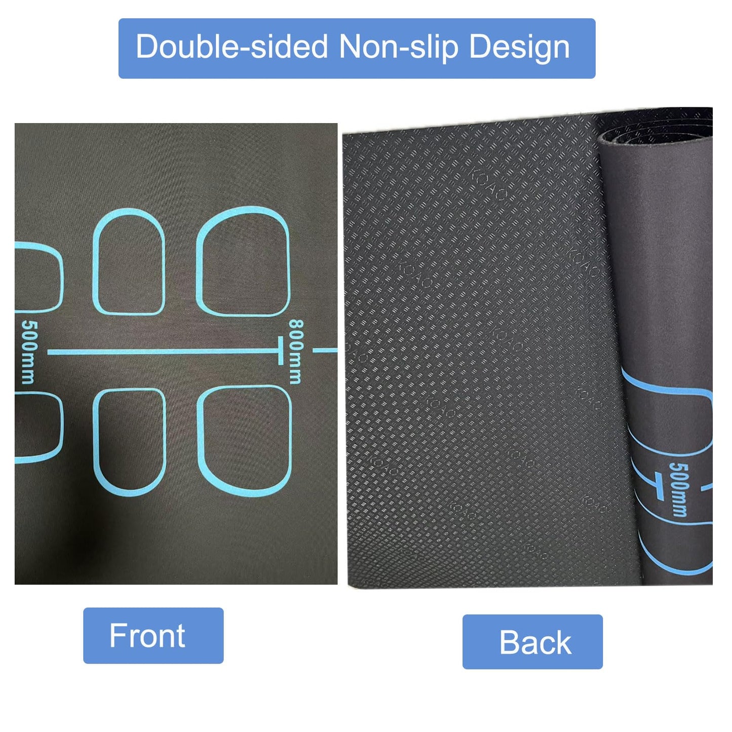 Non-Slip 7mm Exercise & Ab Roller Mat with Bag