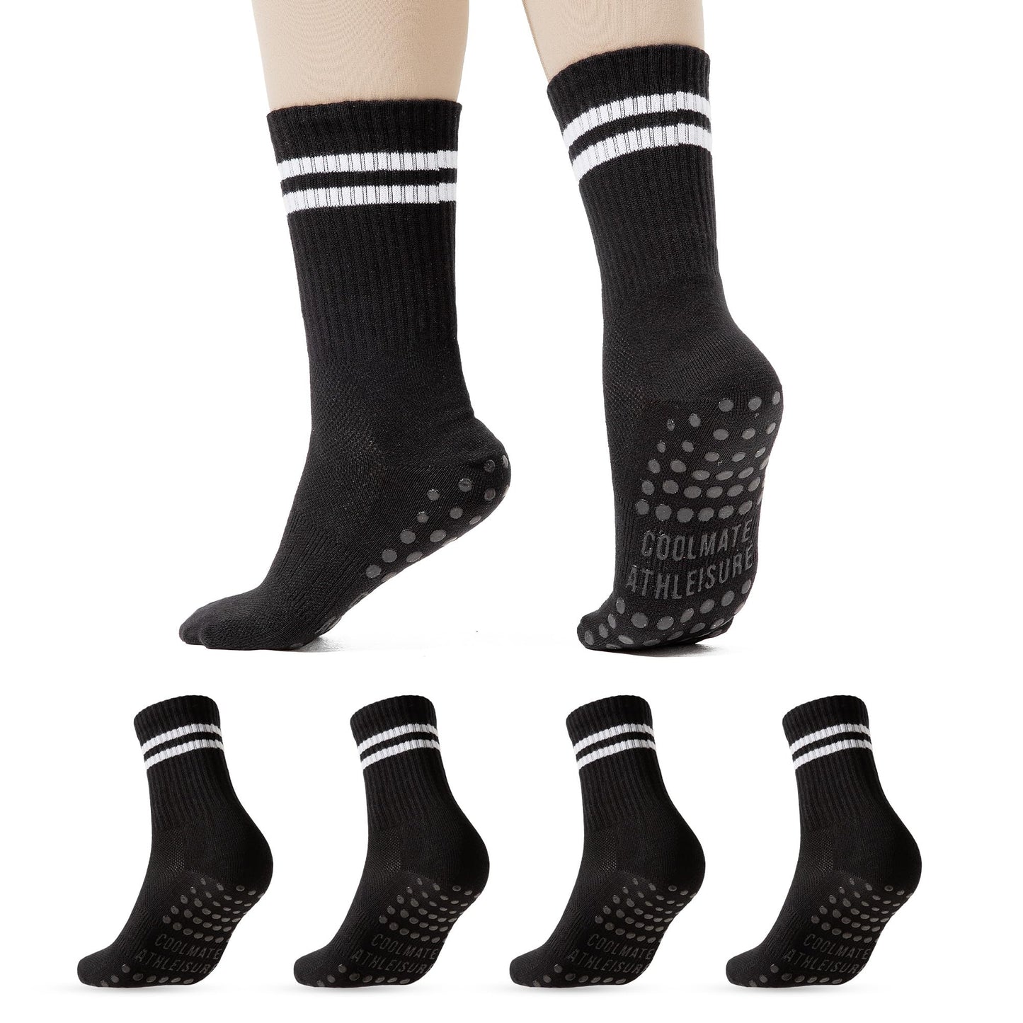 CoolMate Women’s Non-Slip Pilates Yoga Socks