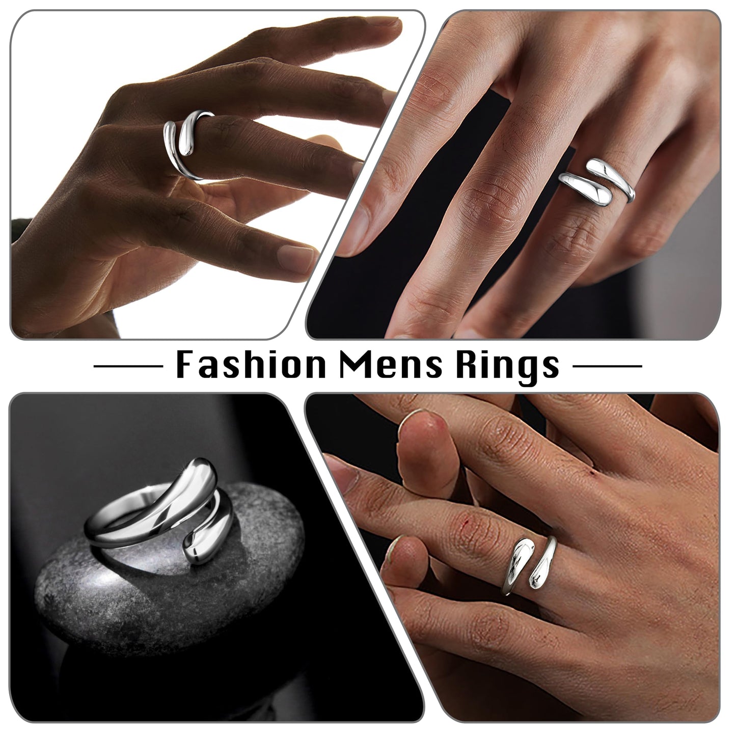 Gold Chunky Adjustable Rings