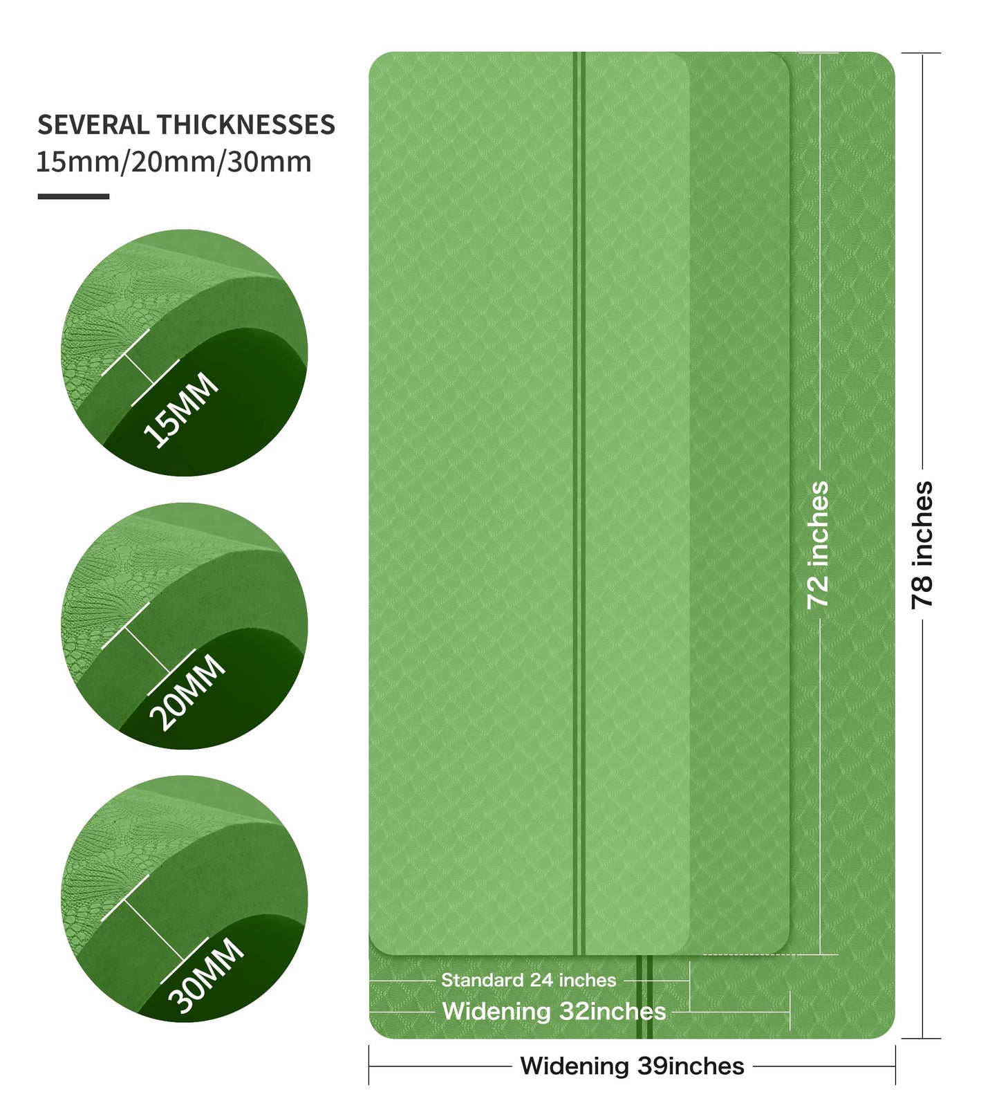 Nuveti Large Thick Yoga & Exercise Mat with Bag