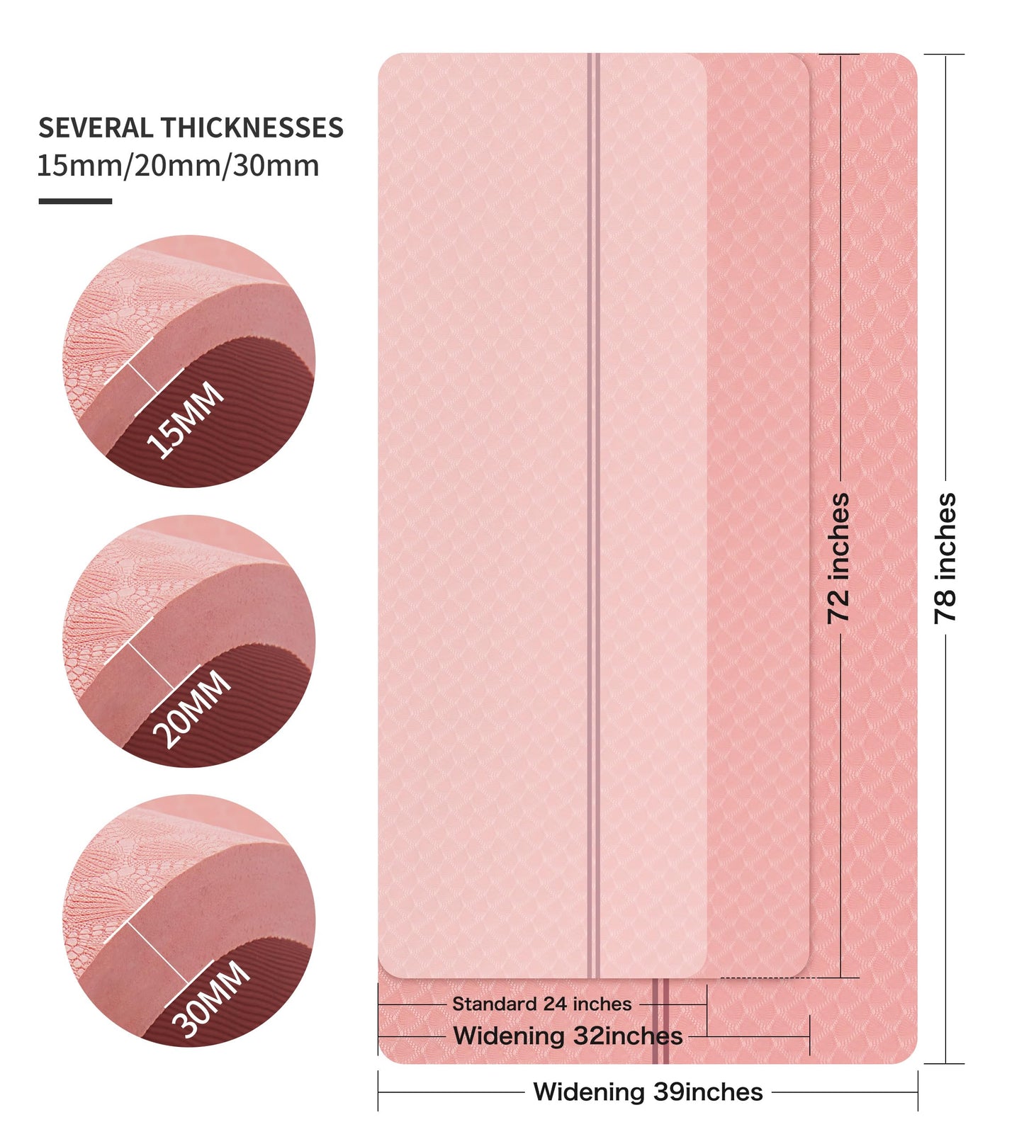 Nuveti Large Thick Yoga & Exercise Mat with Bag