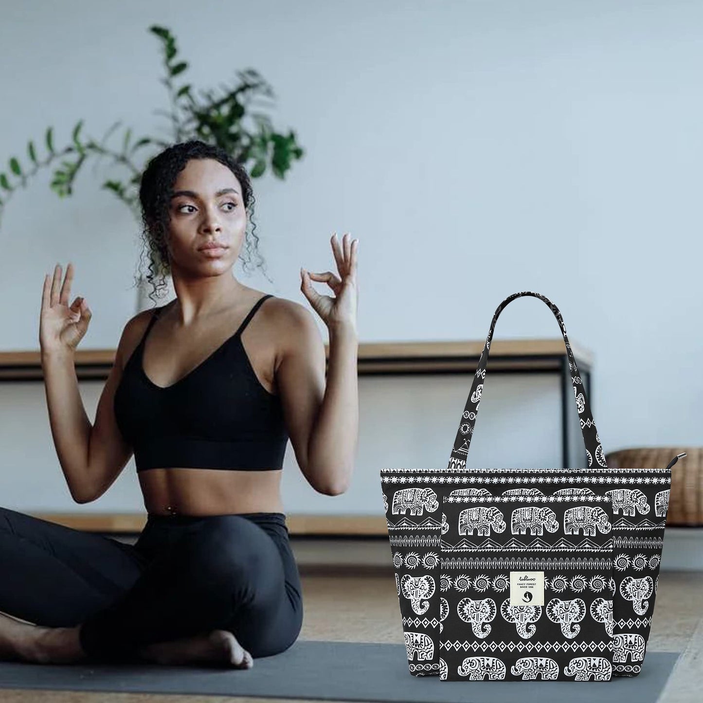 WLLWOO Yoga Mat Tote Bag for Women