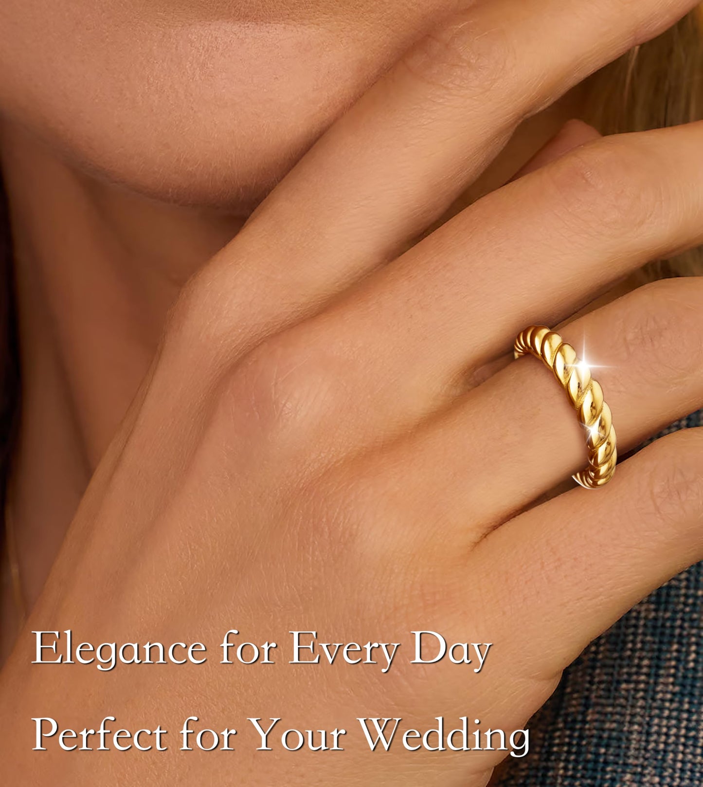Gold Chunky Adjustable Rings