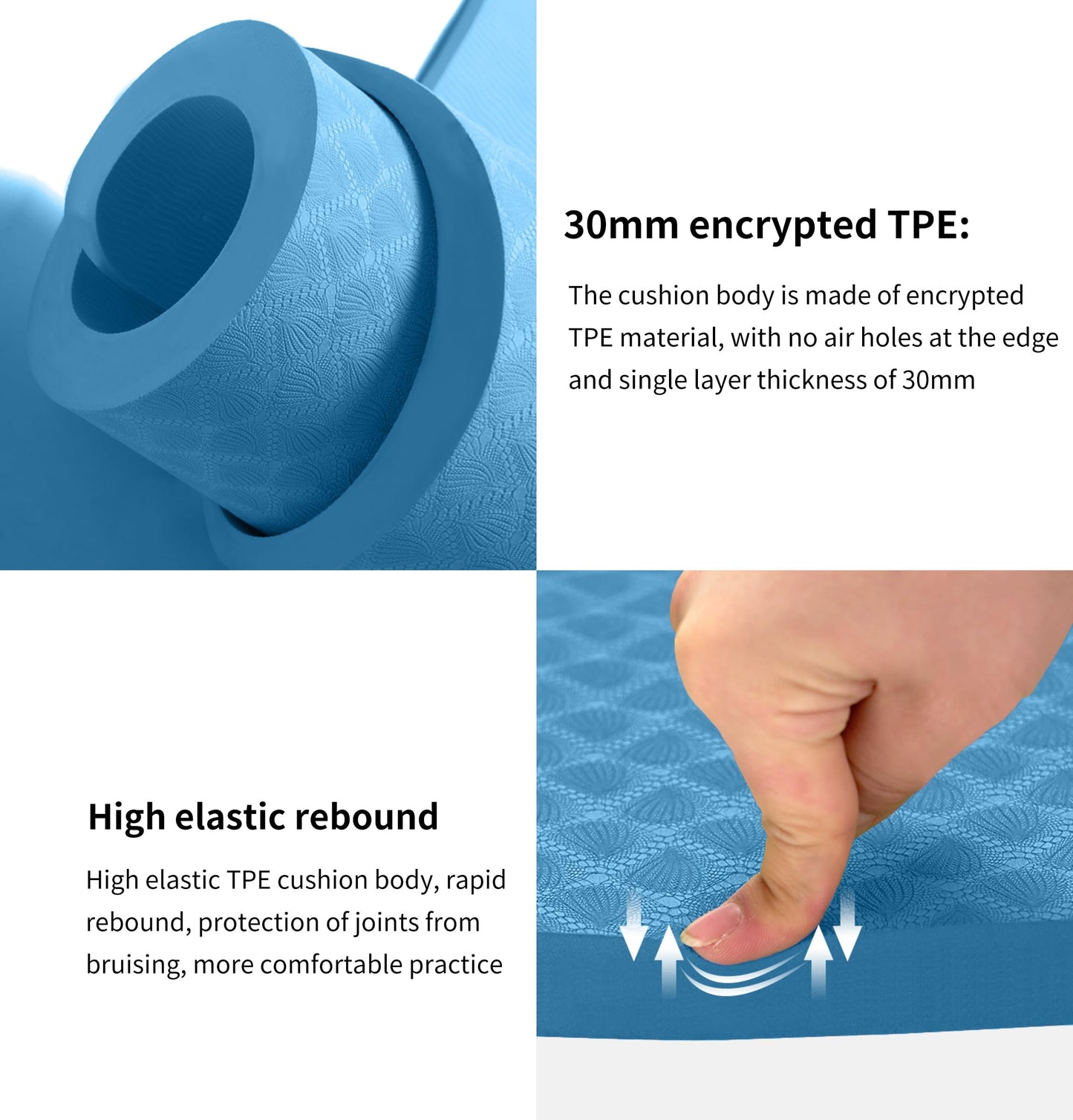 Nuveti Large Thick Yoga & Exercise Mat with Bag