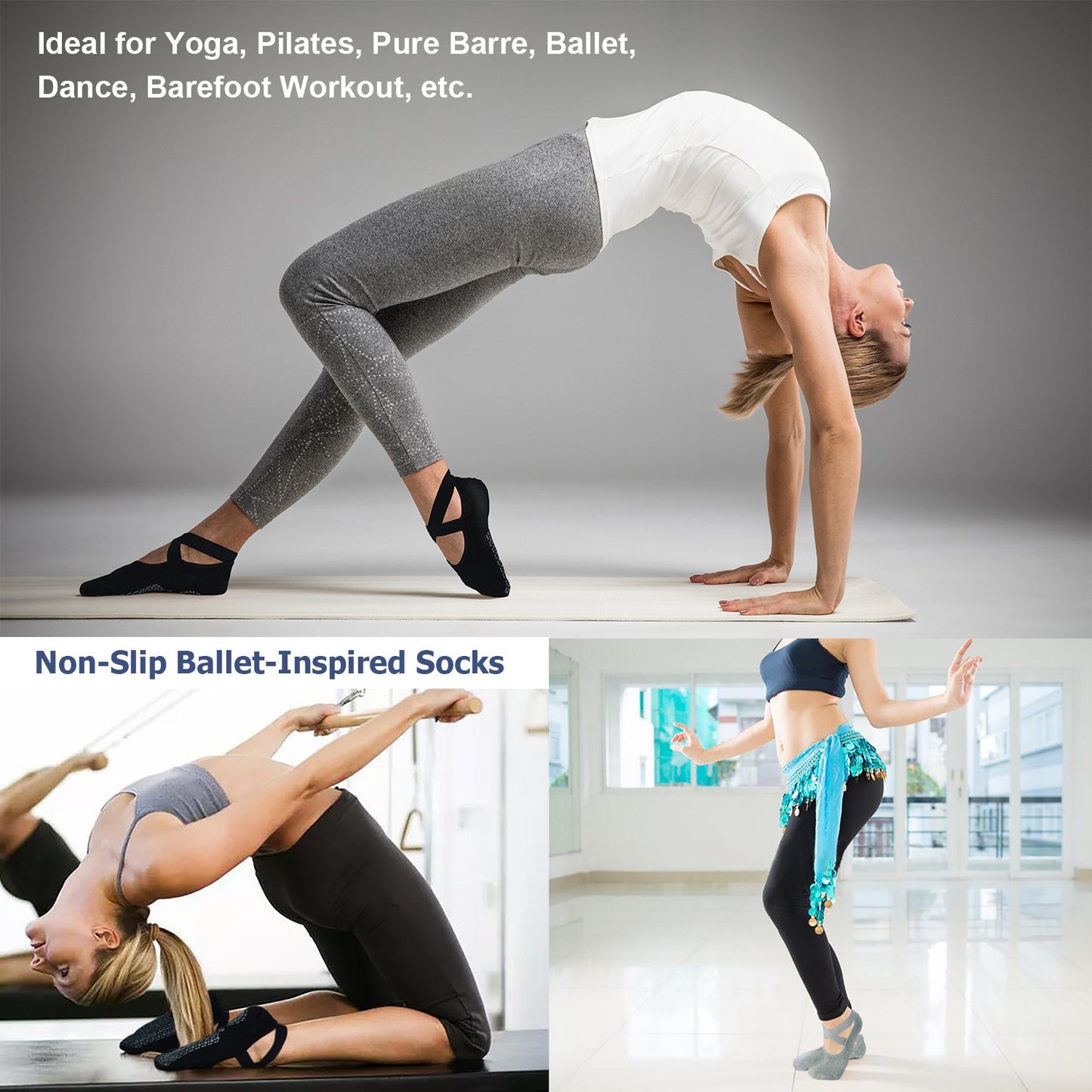 Ozaiic Non-Slip Yoga Socks for Women
