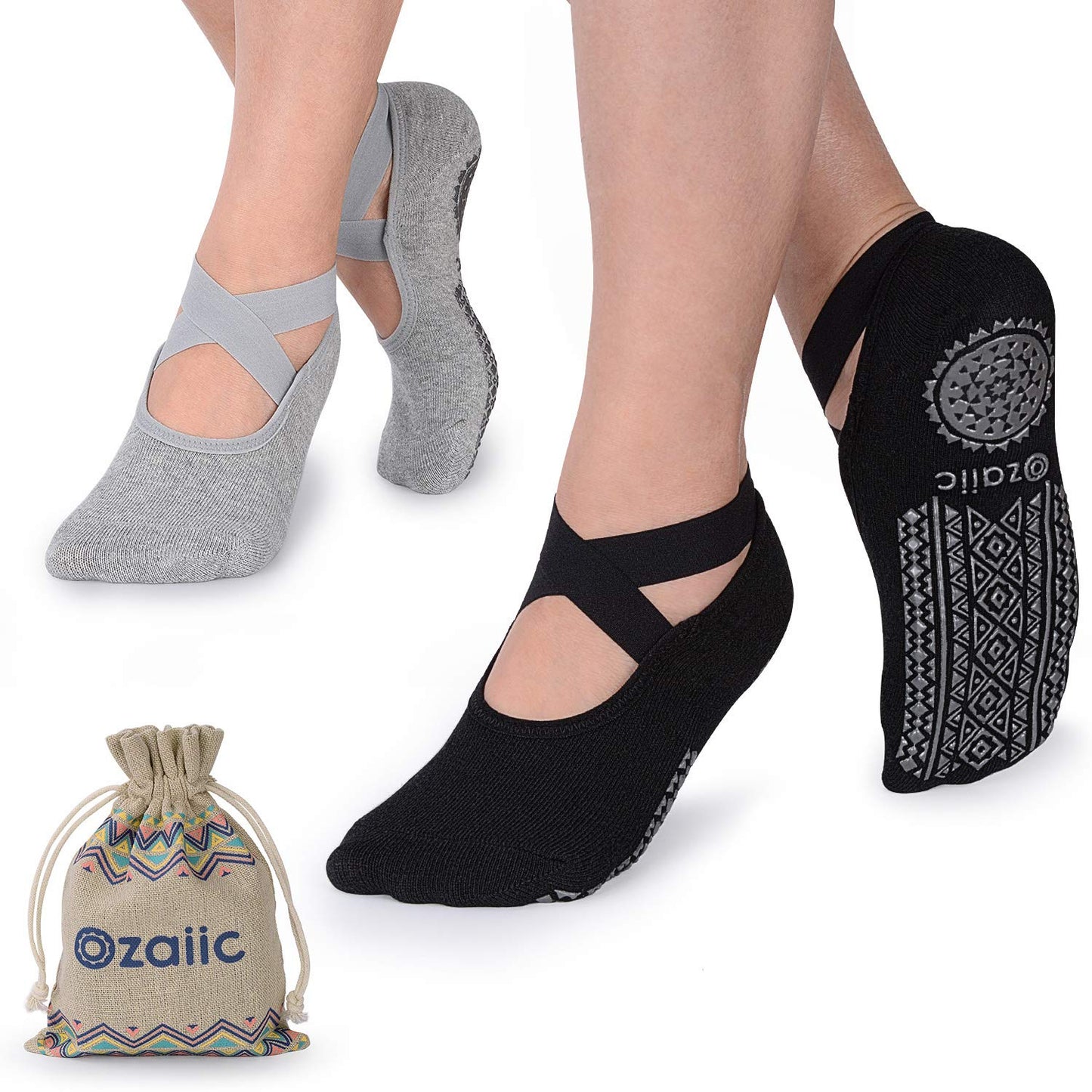 Ozaiic Non-Slip Yoga Socks for Women