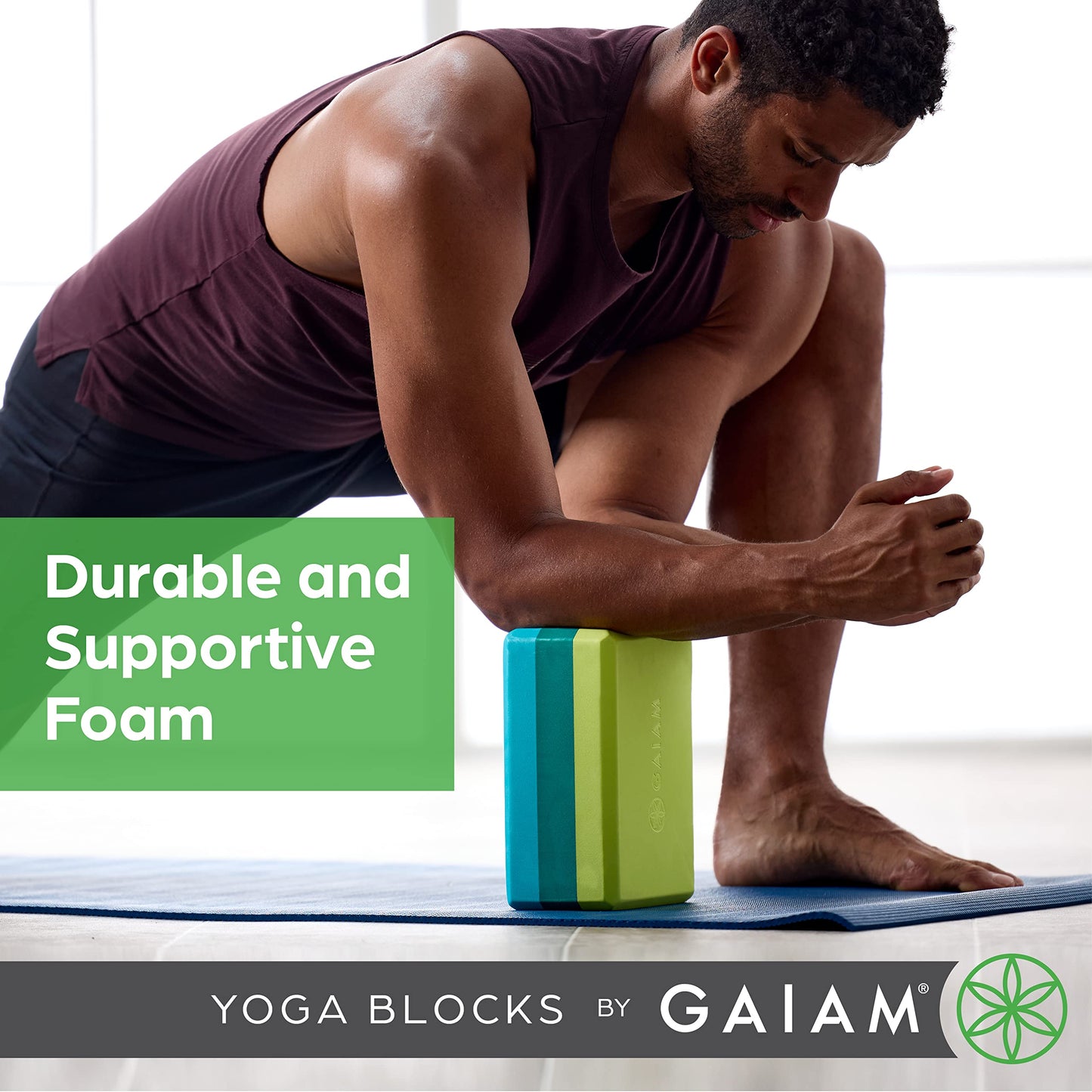 Gaiam Yoga Block – Foam Support for Yoga & Pilates