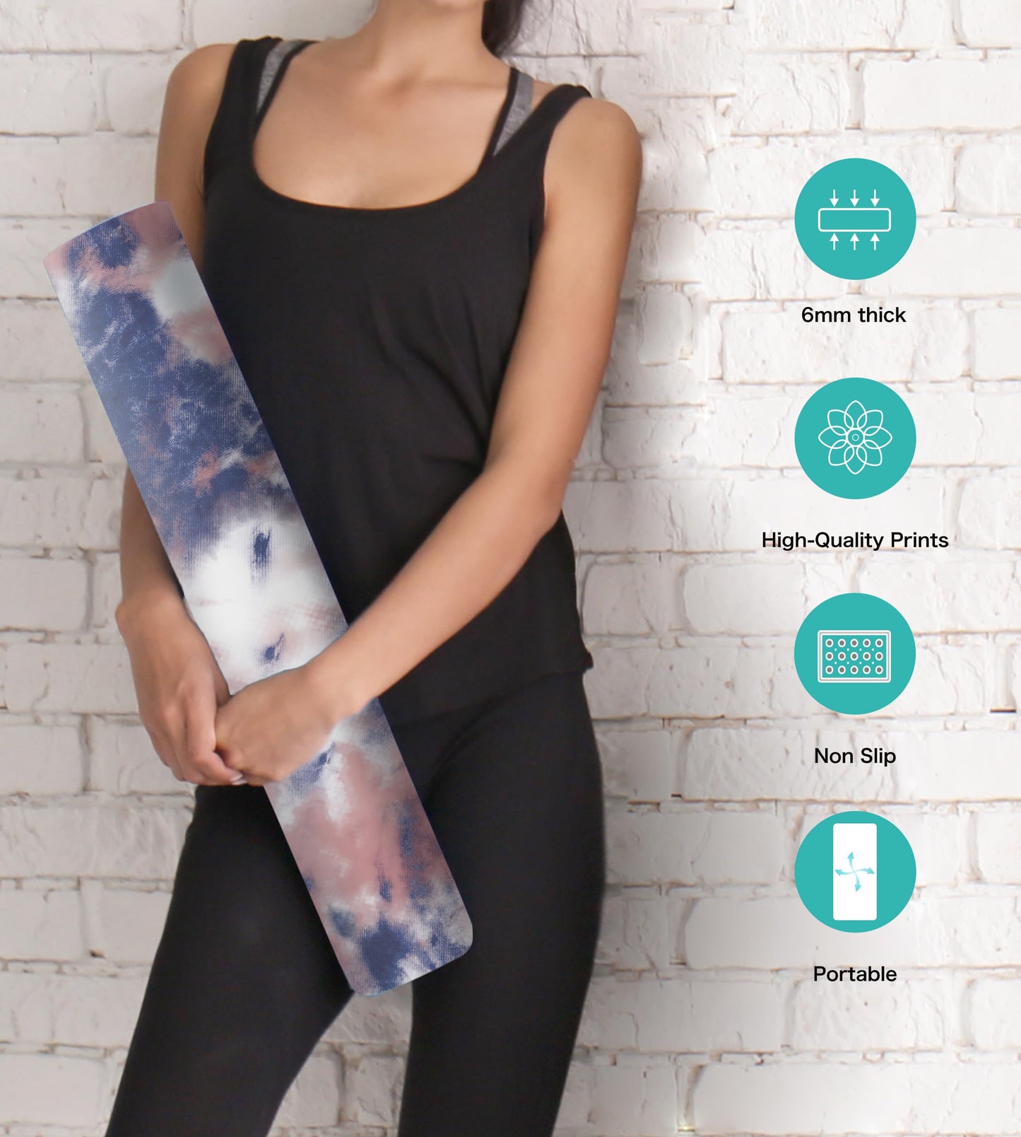 Non-Slip TPE Yoga & Exercise Mat with Strap