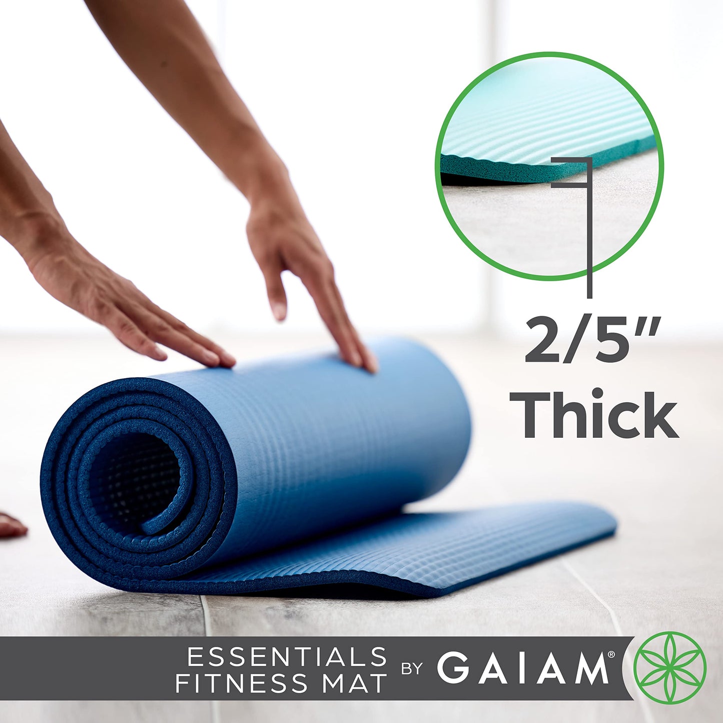 Gaiam Essentials Thick Yoga Mat with Carrier Strap