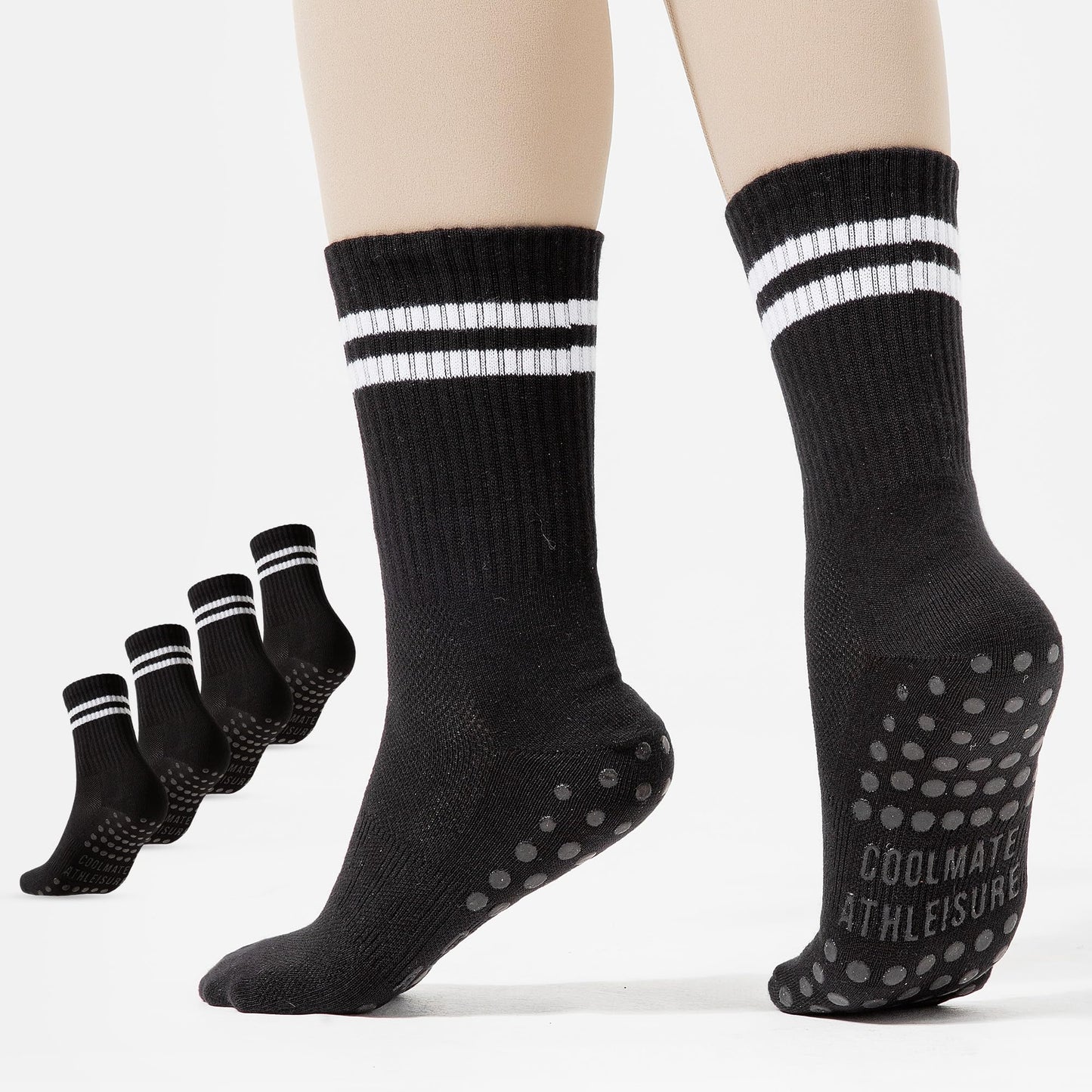 CoolMate Women’s Non-Slip Pilates Yoga Socks