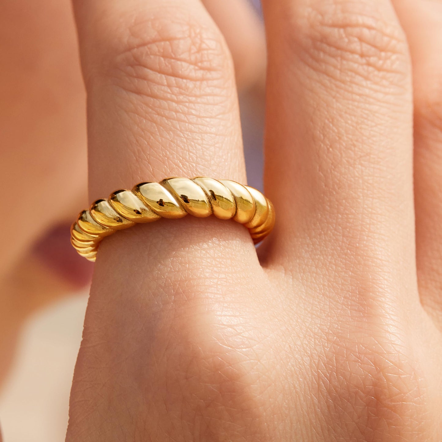 Gold Chunky Adjustable Rings