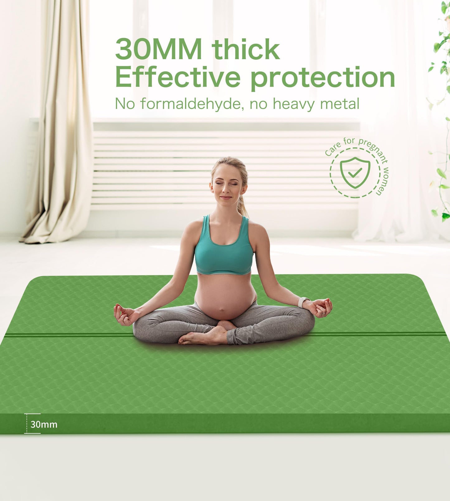 Nuveti Large Thick Yoga & Exercise Mat with Bag