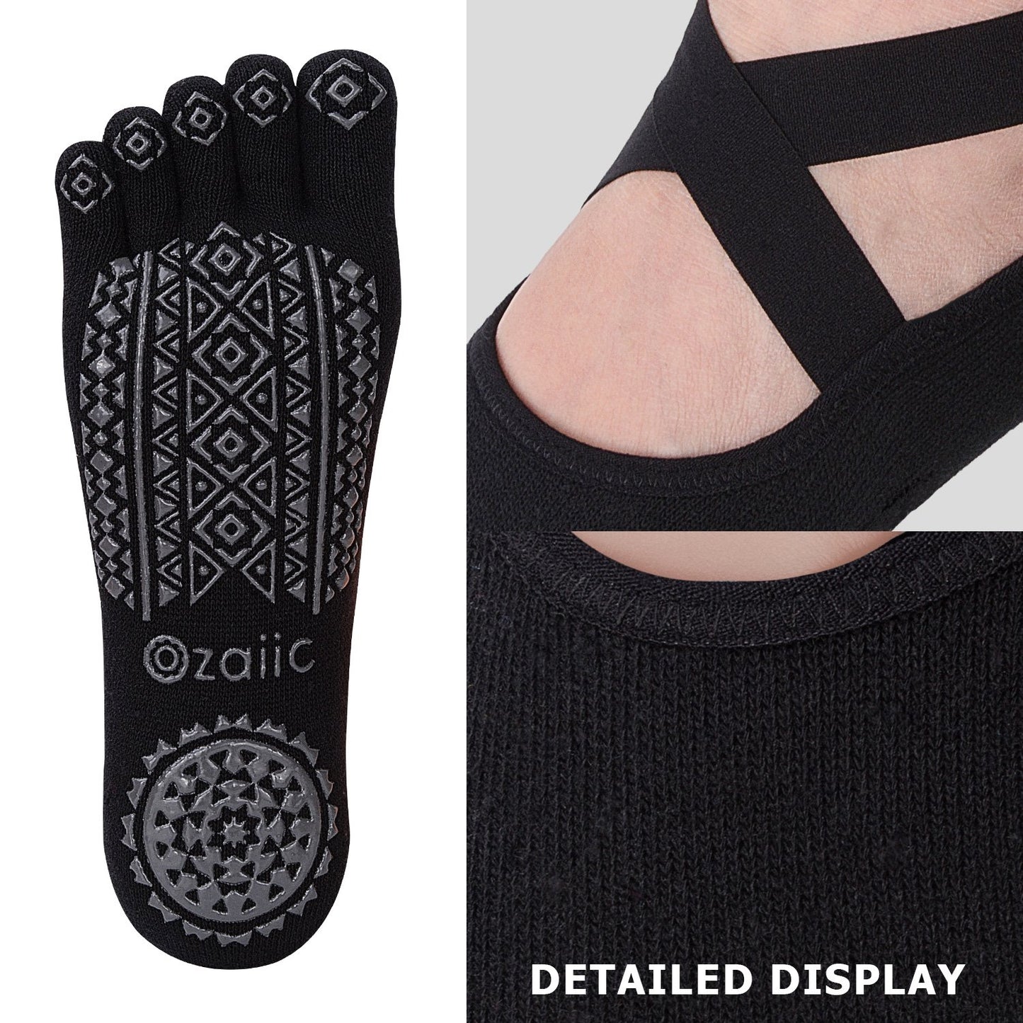 Ozaiic Women’s Non-Slip Yoga Socks with Grips