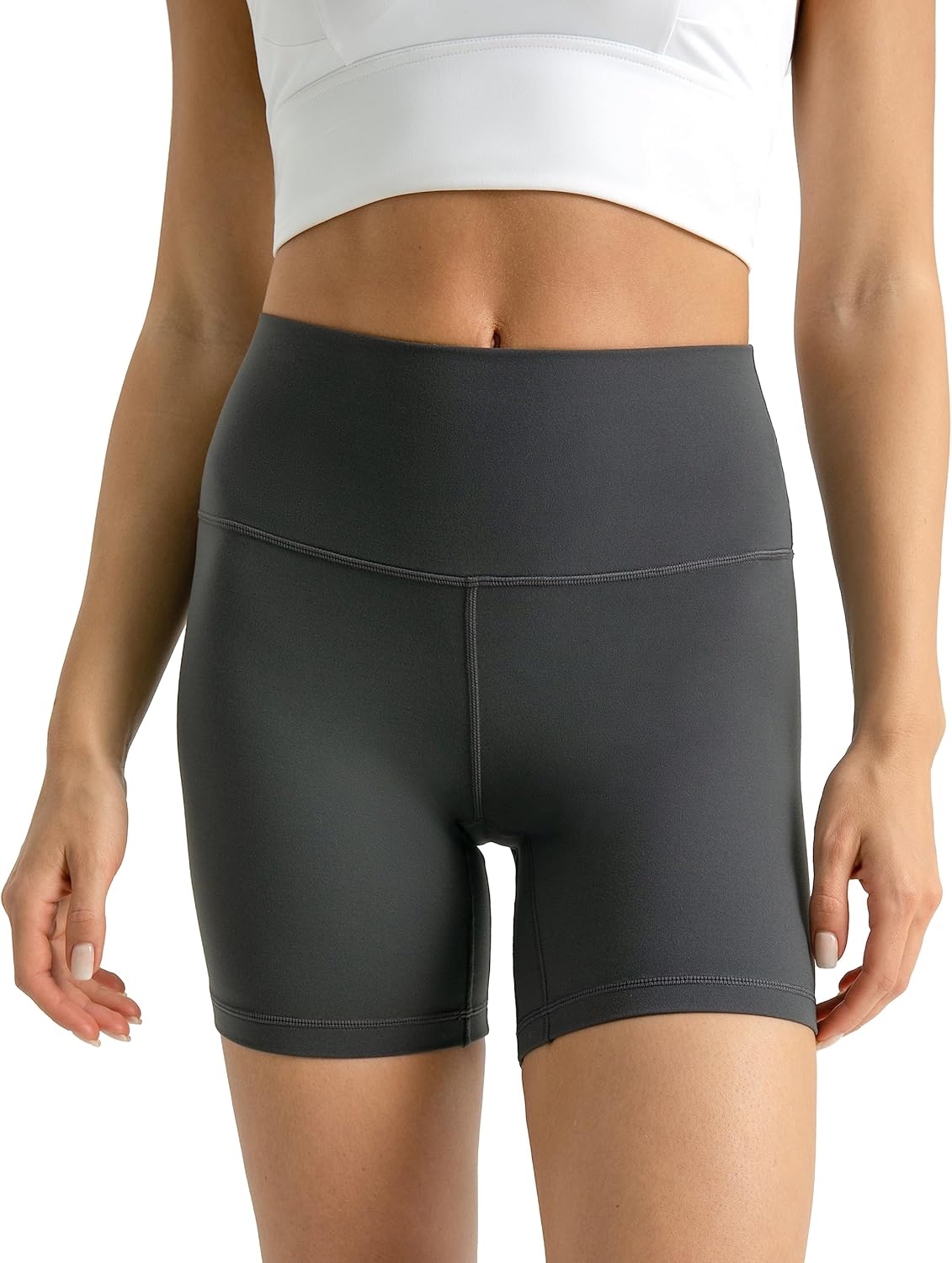 Colorfulkoala Women’s High-Waist Yoga Shorts 6"