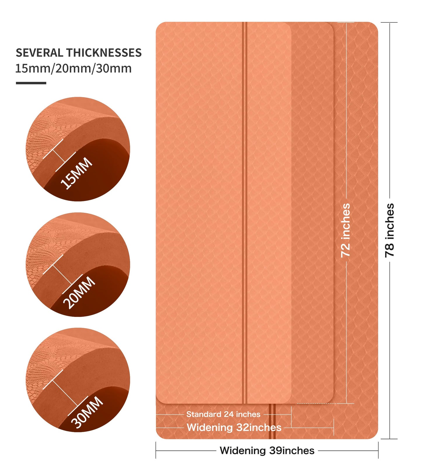 Nuveti Large Thick Yoga & Exercise Mat with Bag