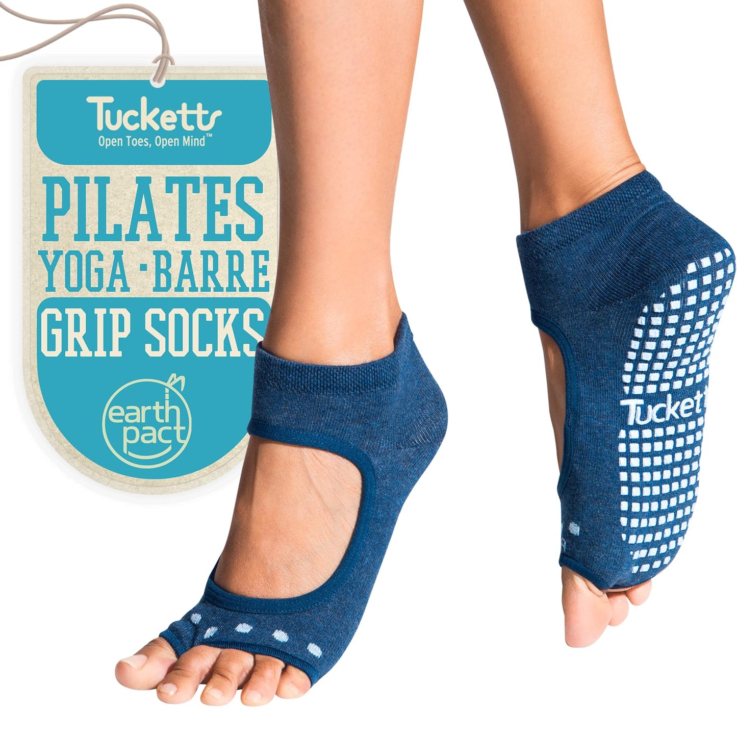 Tucketts Toeless Grip Pilates Socks for Women