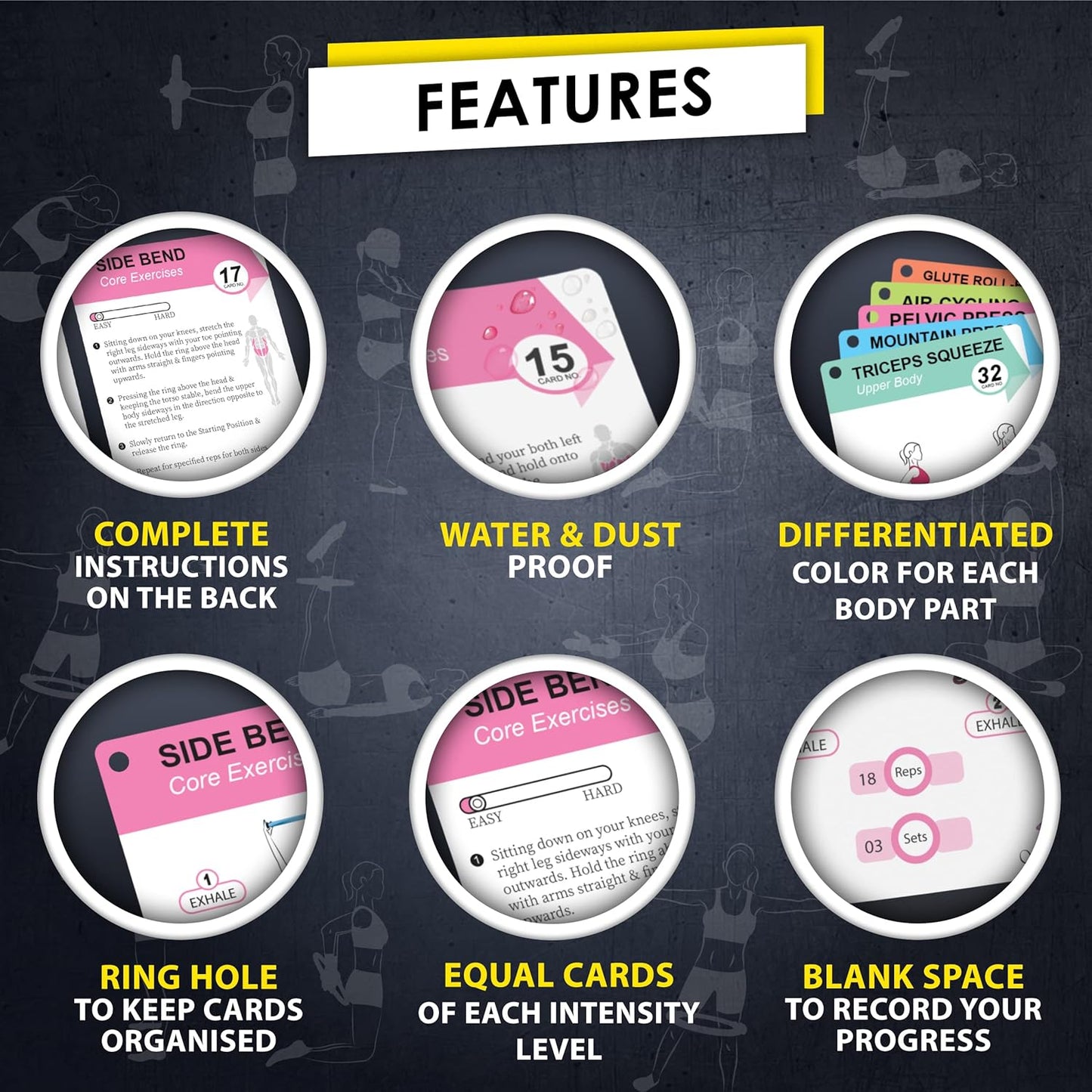 Pilates Ring Exercise Cards – 58 Workout Guide