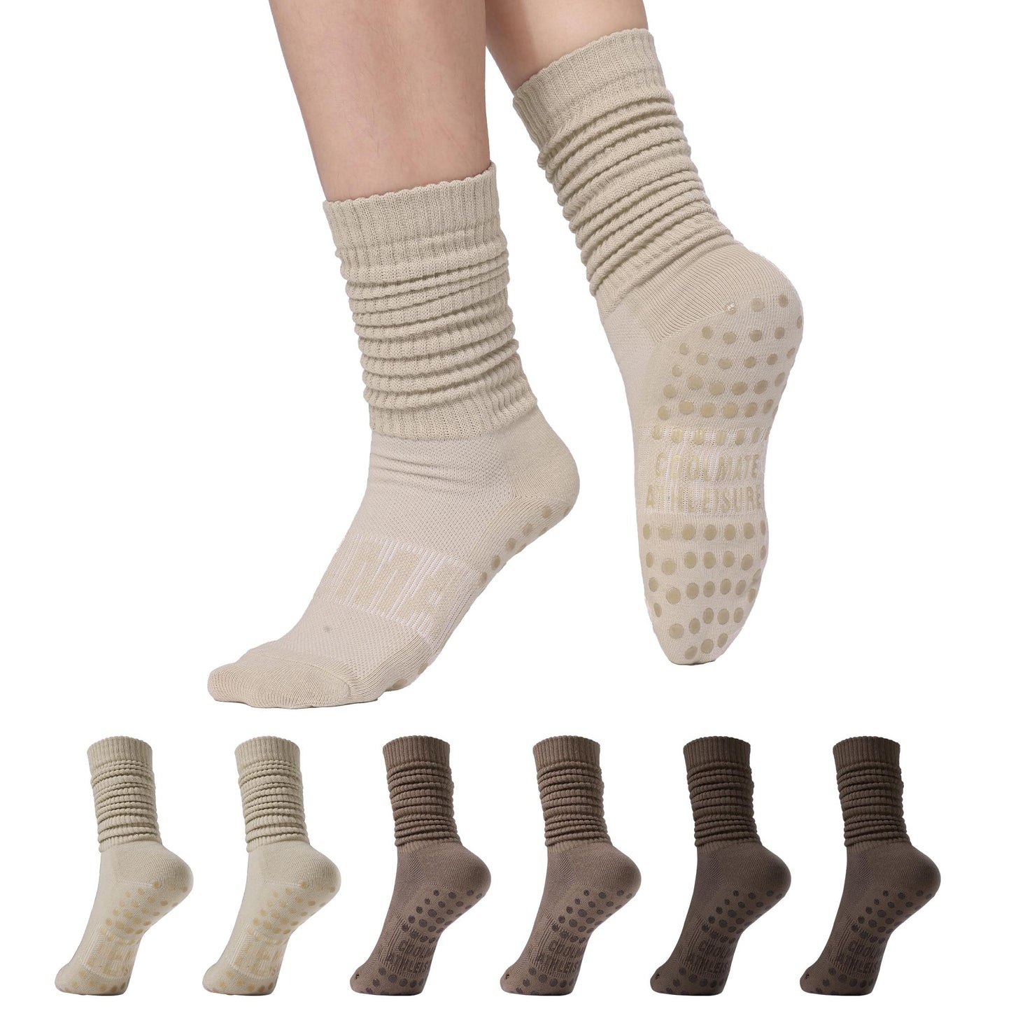 CoolMate Women’s Non-Slip Pilates Yoga Socks