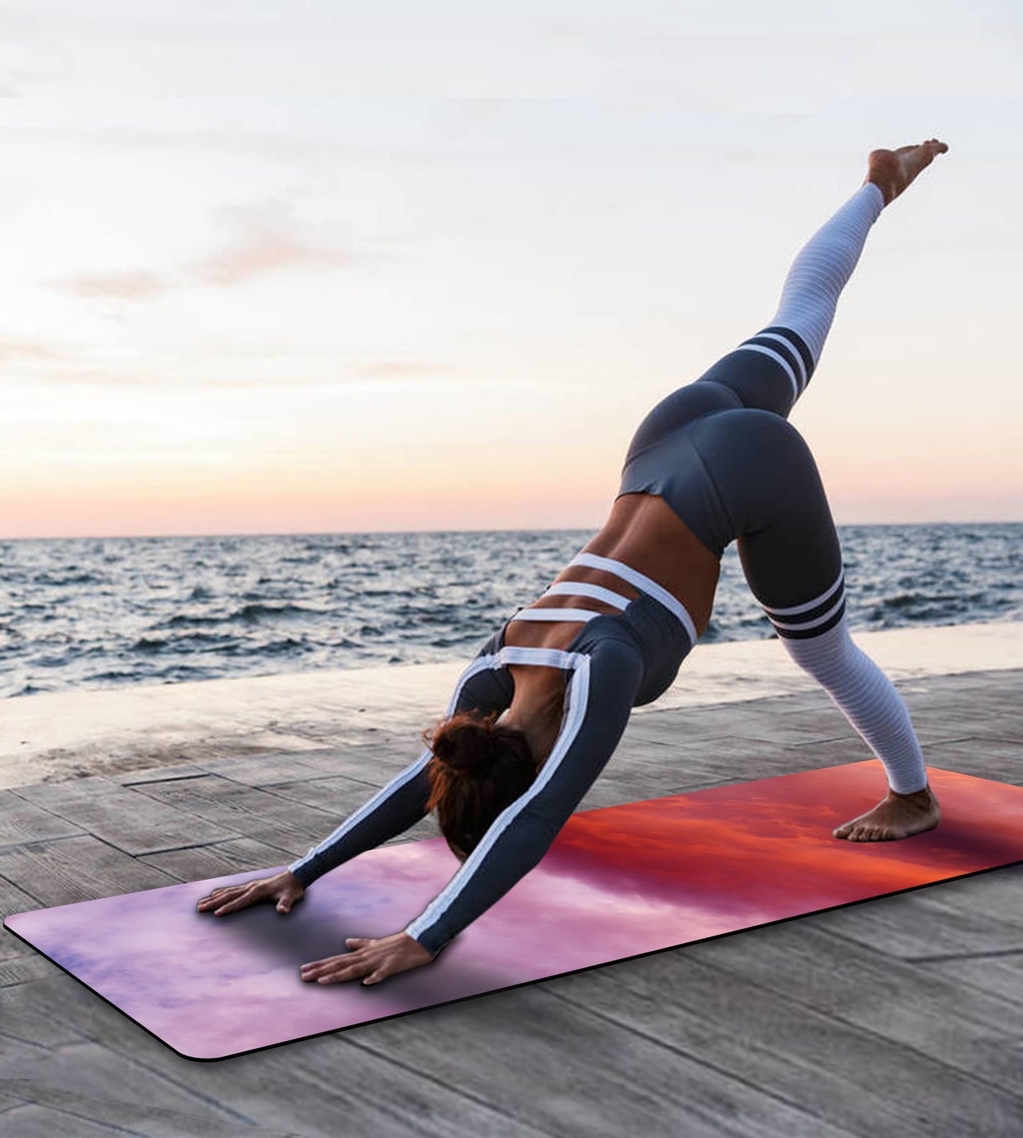 Non-Slip TPE Yoga & Exercise Mat with Strap