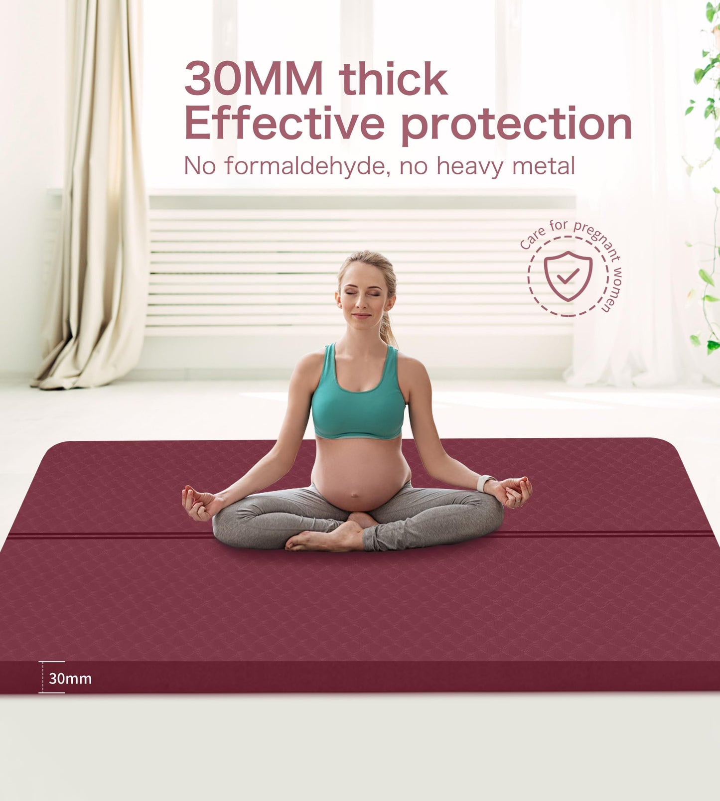 Nuveti Large Thick Yoga & Exercise Mat with Bag