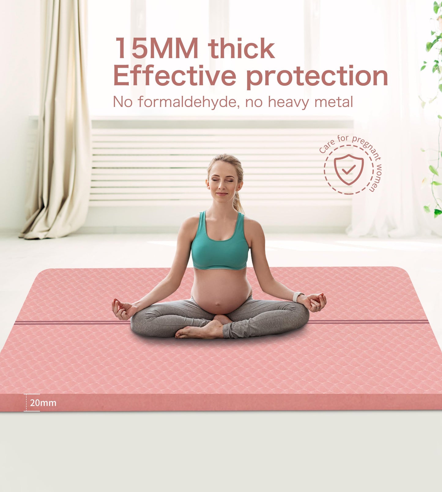 Nuveti Large Thick Yoga & Exercise Mat with Bag