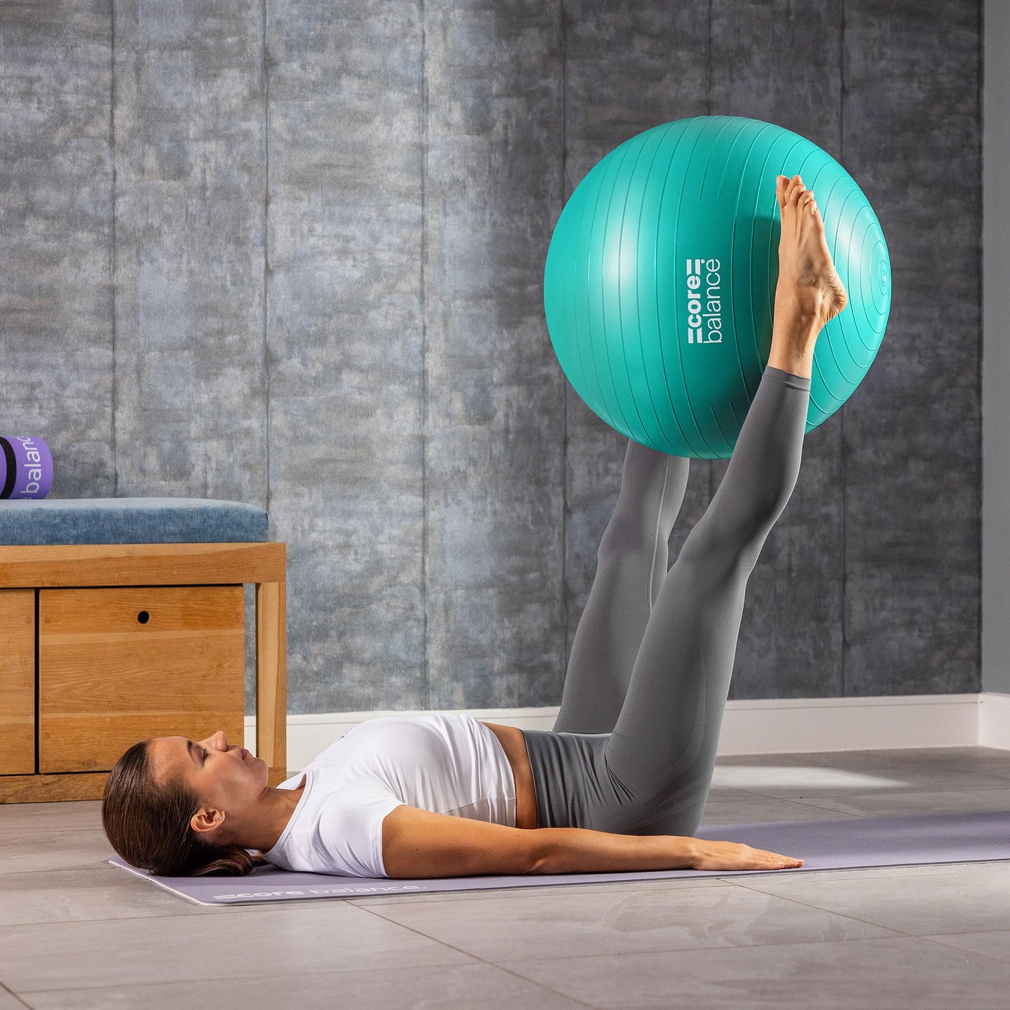 Exercise Ball – Anti-Burst, Slip-Resistant, with Pump
